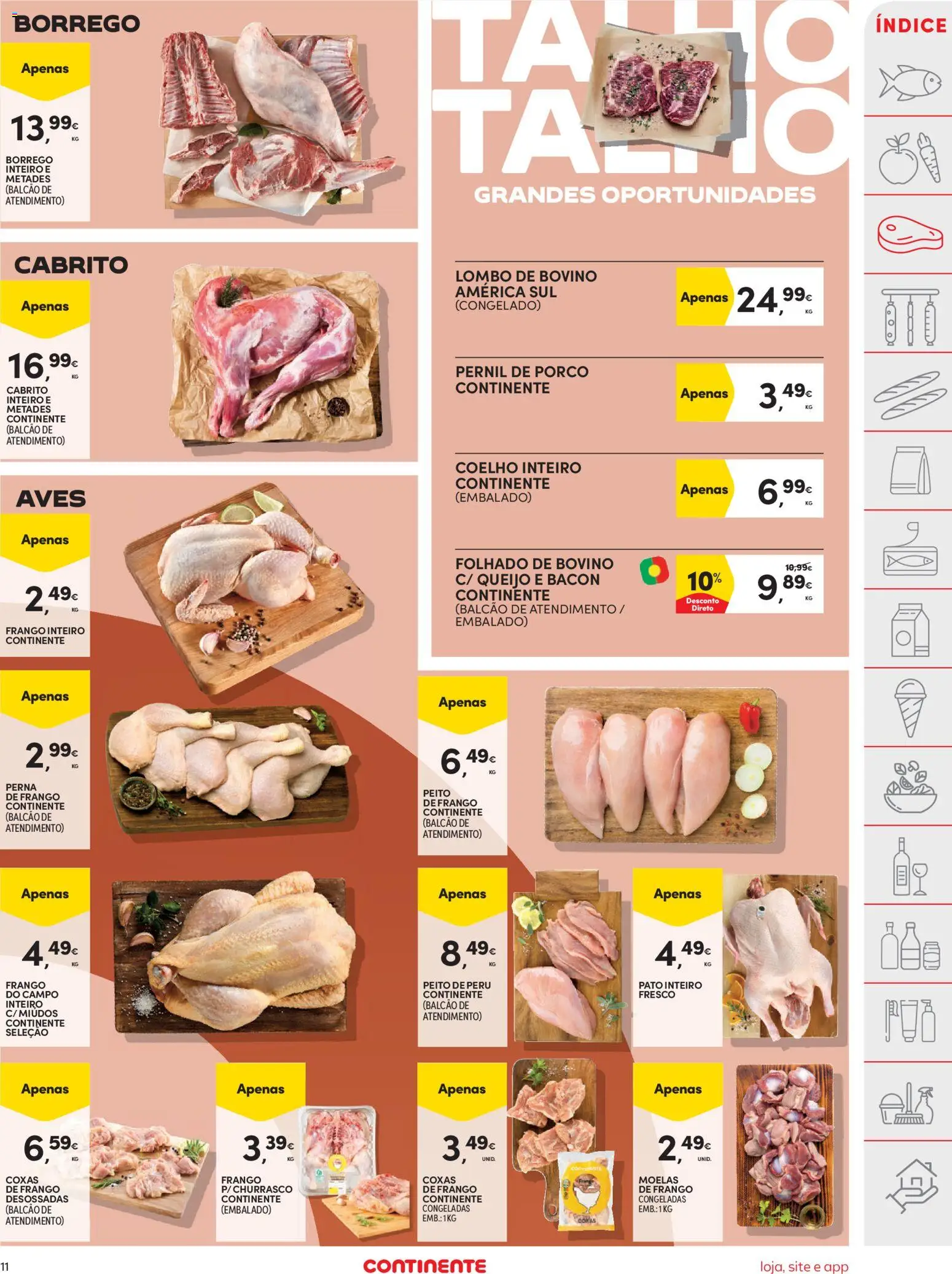 Continente folheto │ válido de 17.03.2026 | Página: 11 | Produtos: Pernil, Peru, Queijo, Lombo