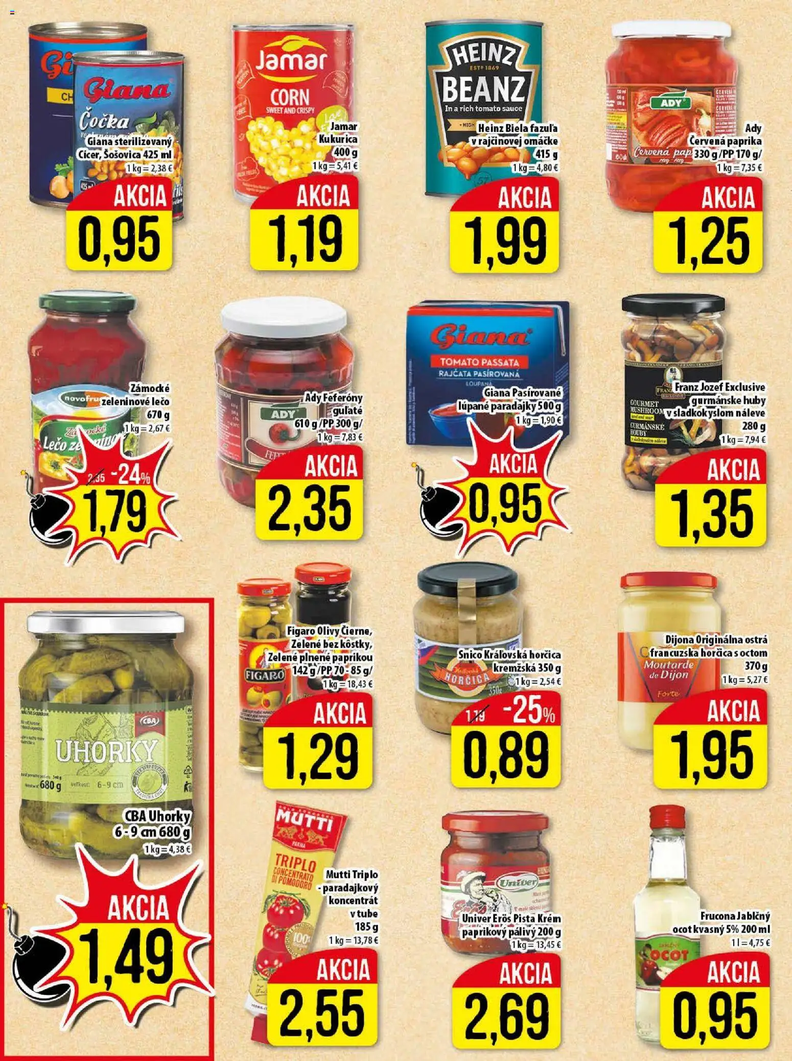 Nové Klas akcie – leták je platný od 19.01.2026 | Strana: 17 | Produkty: Paradajky, Červená paprika, Uhorky, Ocot