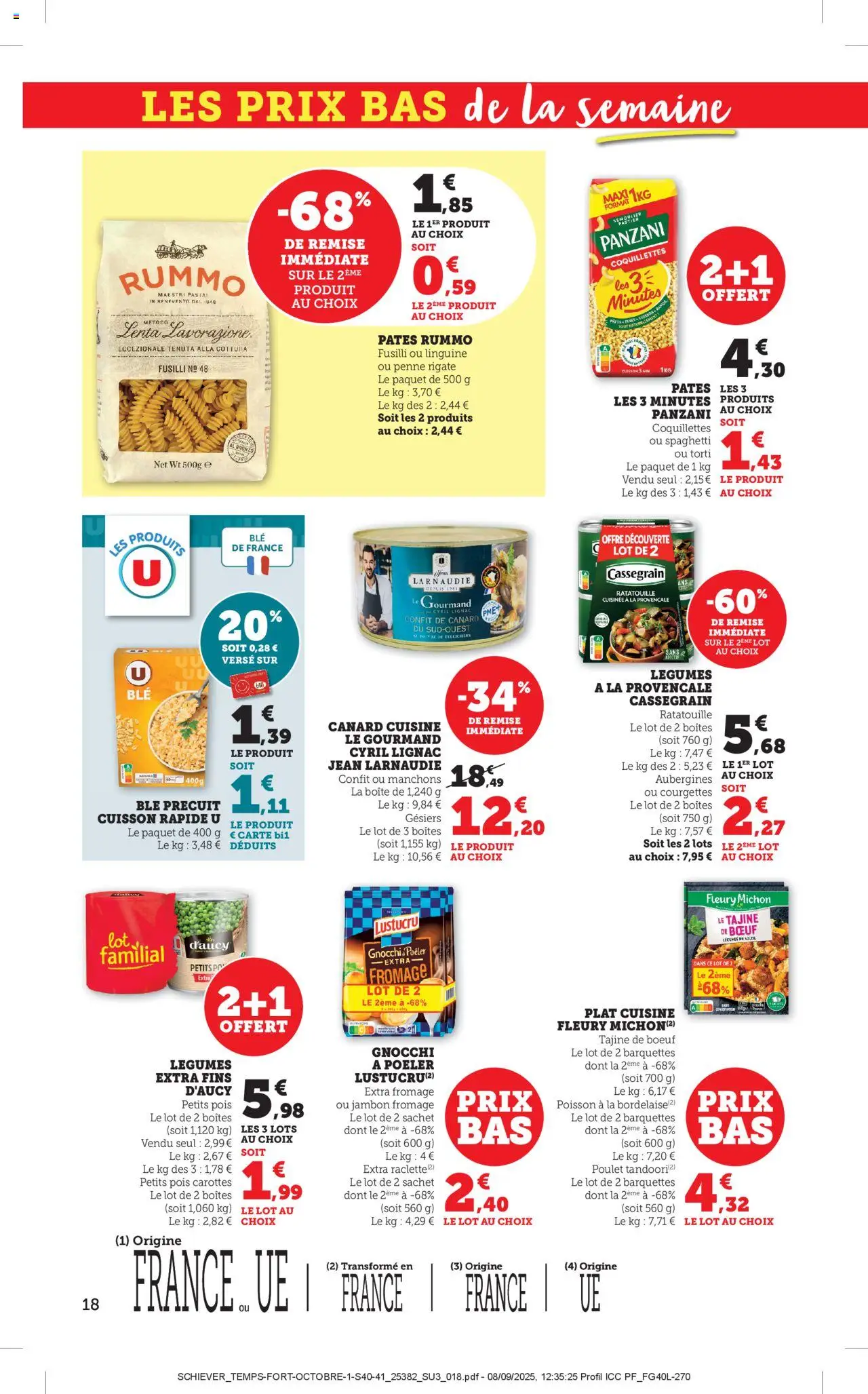 {H1} | Page: 18 | Produits: Carottes, Spaghetti, Tajine, Jambon