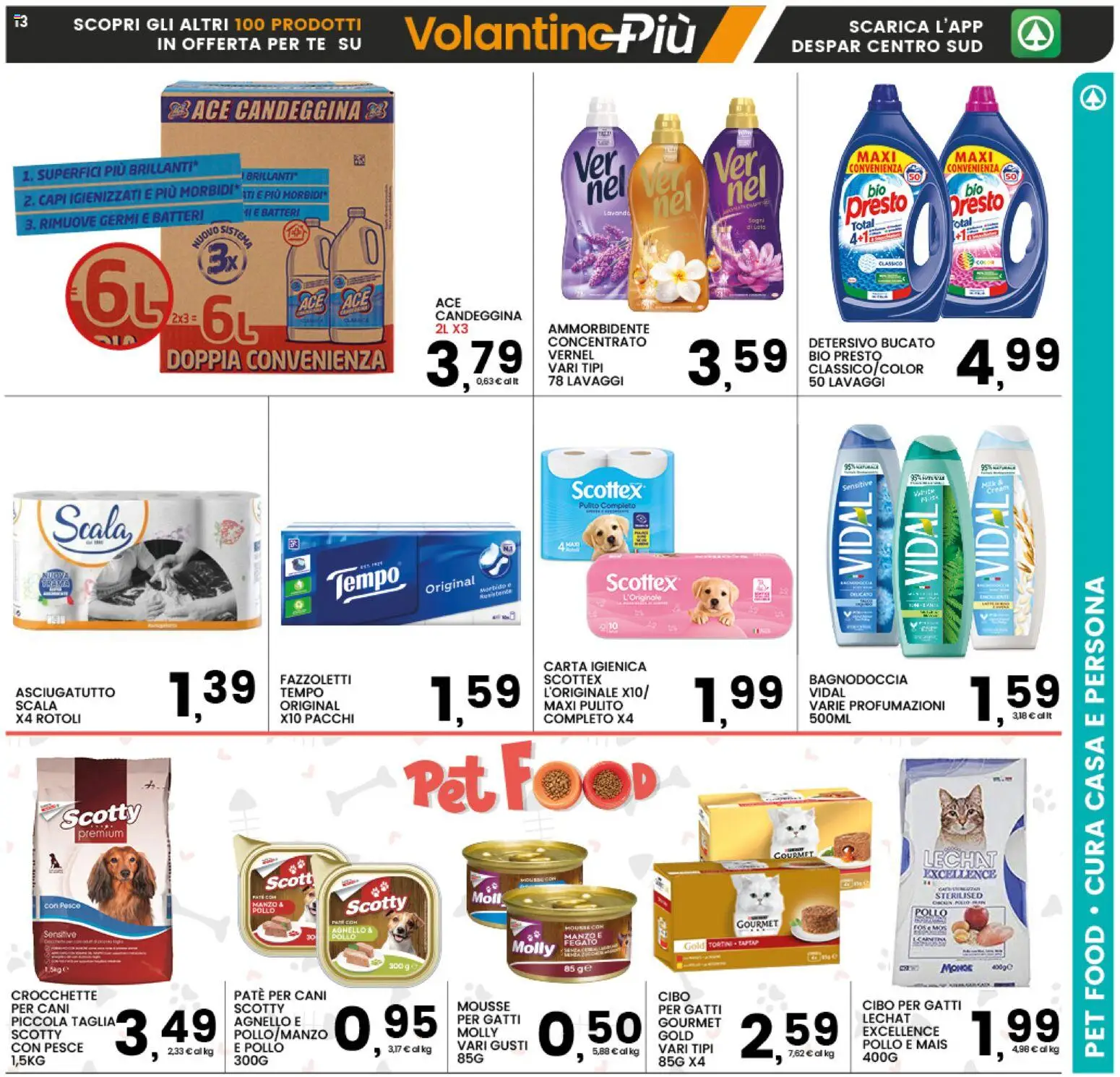 Volantino Interspar del 26.12.2025 | Pagina: 13 | Prodotti: Carta igienica, Pollo, Ammorbidente, Crocchette