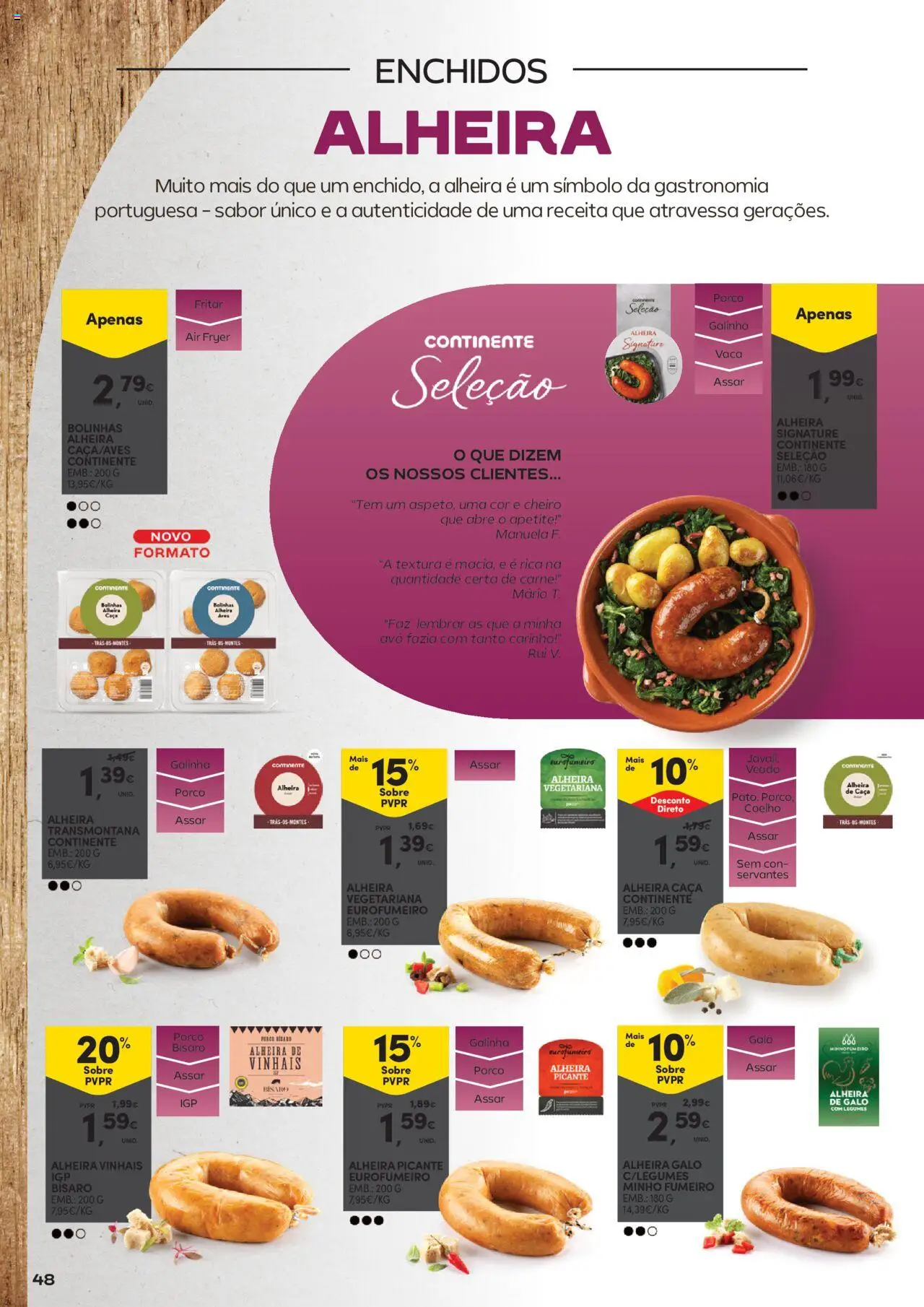 Continente - Vinhos, Enchidos e Queijos: A vida passa a comer com uma boa petiscada │ válido de 23.09.2025 | Página: 48 | Produtos: Air fryer, Carne, Coelho, Alheira