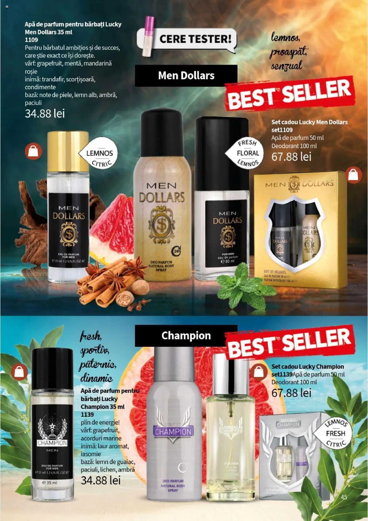 Catalog Lady’s – valabil de la 01.08.2025 | Pagină: 45 | Produse: Apă de parfum, Deodorant, Condimente, Apă