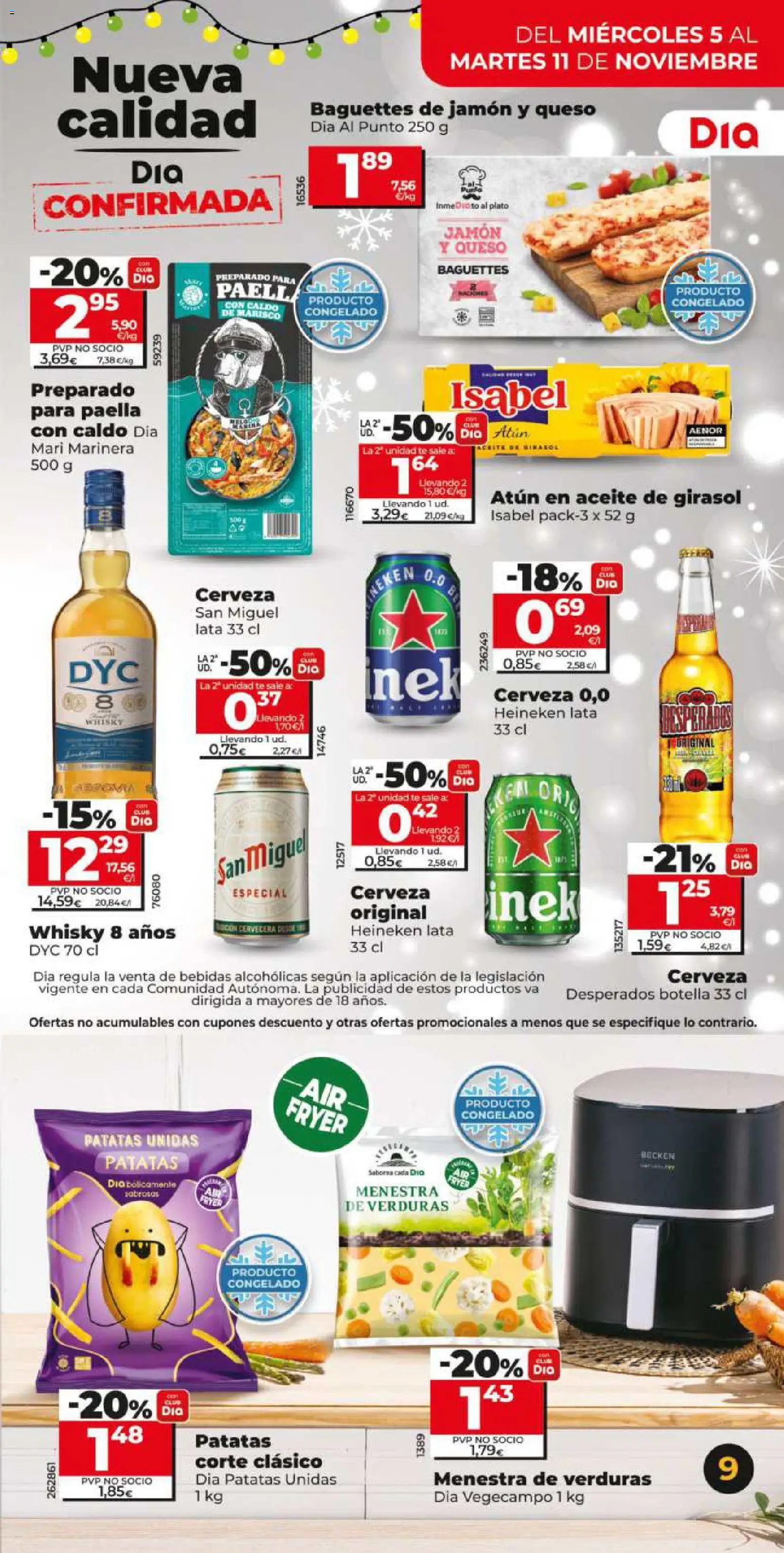 Dia - folleto Market │ válido desde el 05.11.2025 | Página: 9 | Productos: Jamón, Cerveza, Παρμεζάνα, Σπανάκι