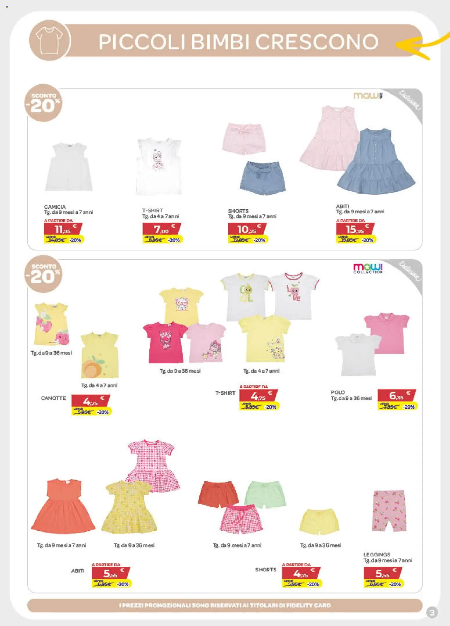 Volantino Bimbo store del 02.04.2026 | Pagina: 3 | Prodotti: Abiti, Camicia, Leggings, Polo