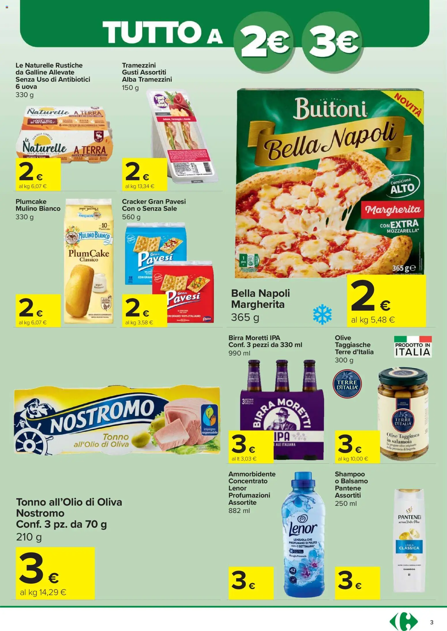 Volantino Carrefour del 02.01.2026 | Pagina: 3 | Prodotti: Sale, Olive, Plumcake, Terra