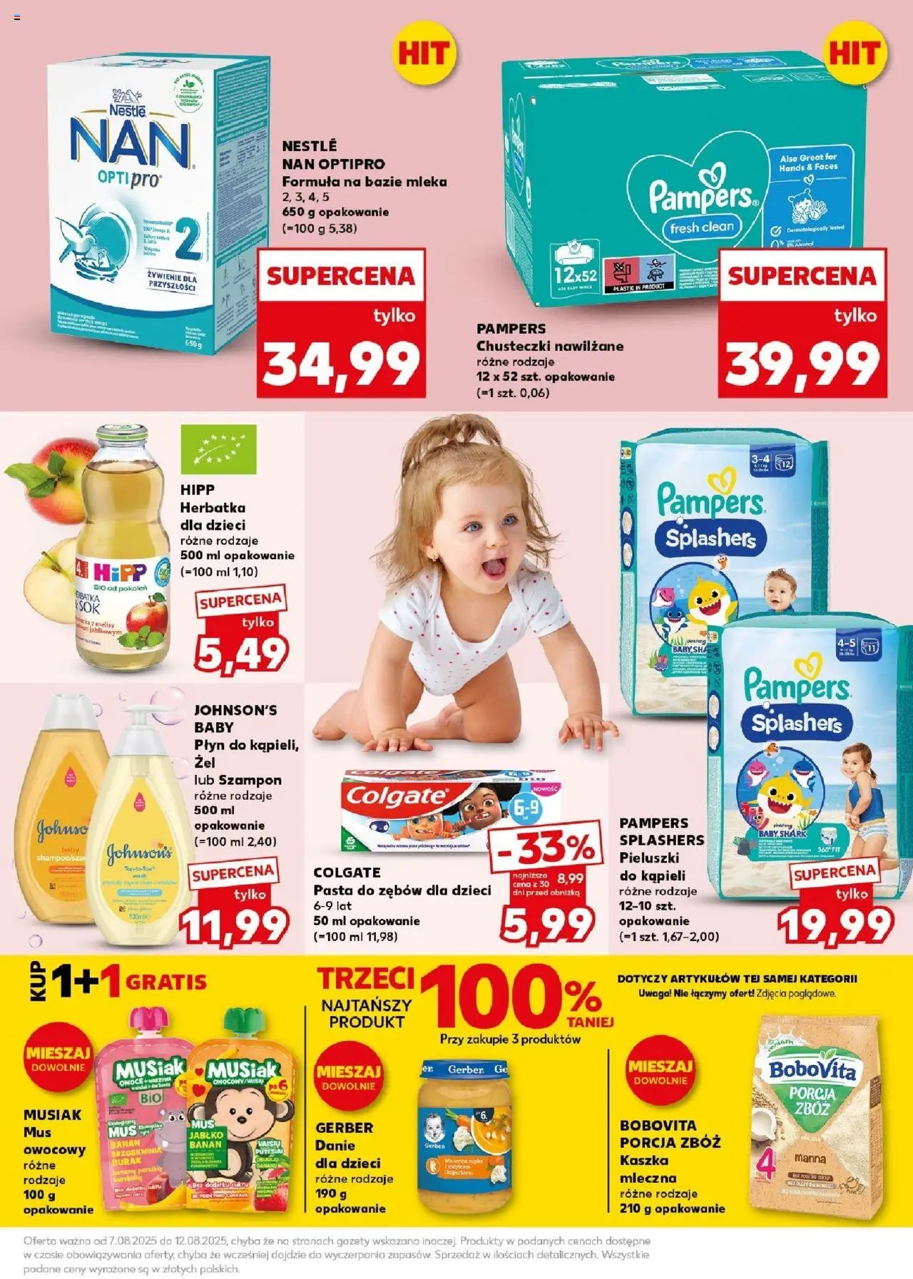 Kaufland gazetka - Super Sobota od 09.08.2025 | Strona: 33 | Produkty: Brzoskwinia, Mleka, Pampers, Szampon