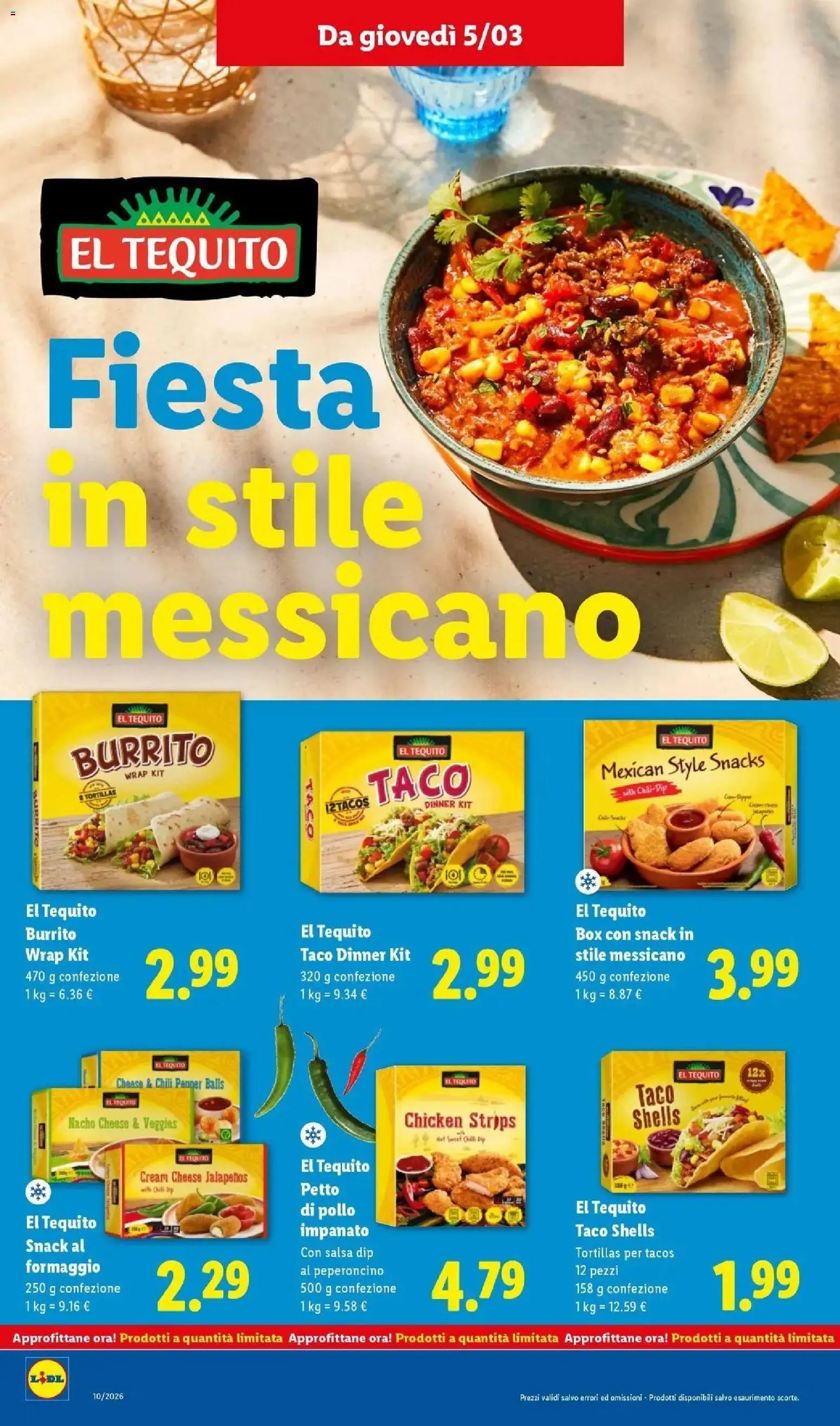 Volantino Lidl del 01.03.2026 | Pagina: 28 | Prodotti: Salsa, Formaggio, Peperoncino, Tortillas
