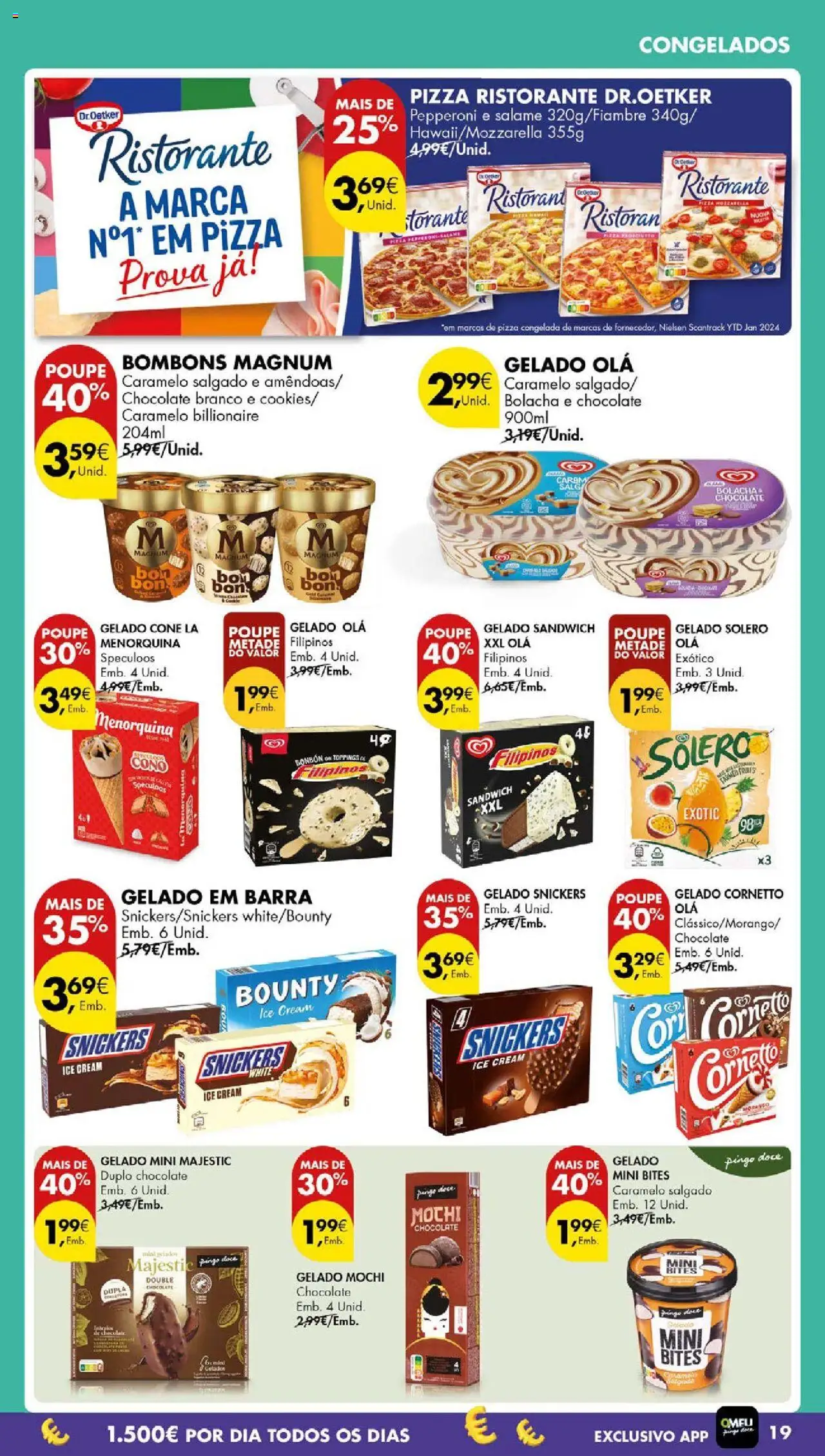 Pingo Doce folheto │ válido de 14.10.2025 | Página: 21 | Produtos: Gelado, Salame, Pizza, Gelado sandwich