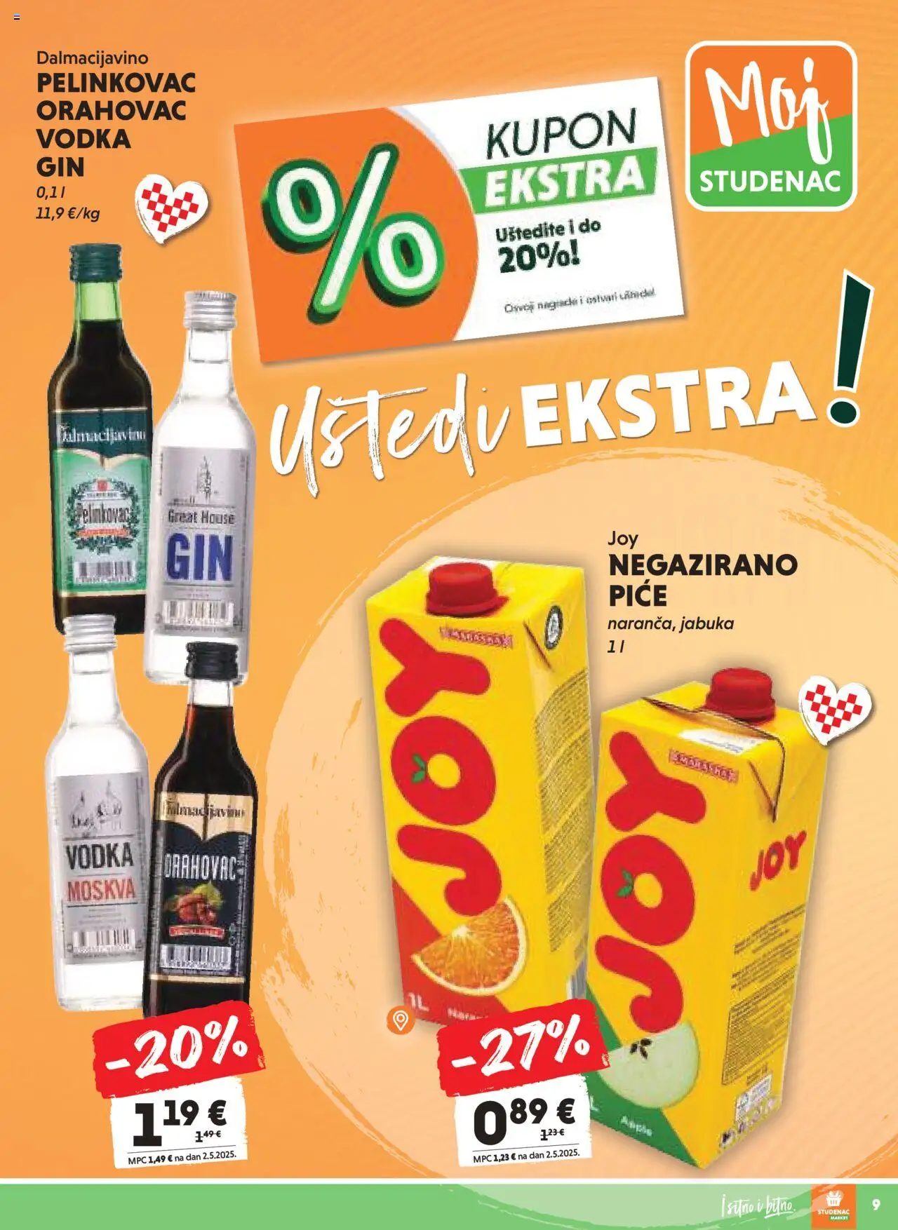 Studenac katalog | vrijedi od 10.09.2025 | Stranica: 9 | Proizvodi: Pelinkovac, Jabuka, Vodka