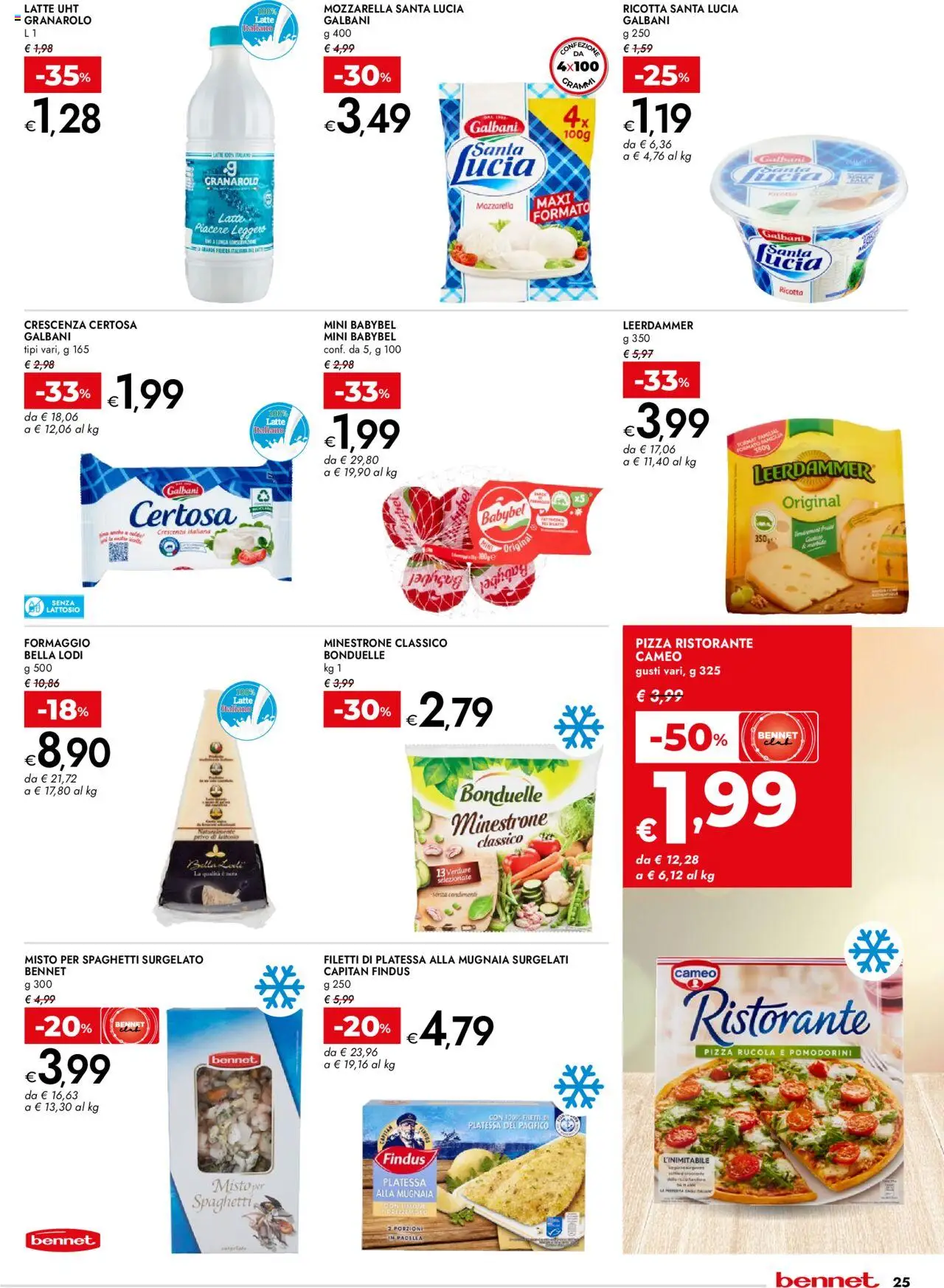 Volantino bennet del 16.10.2025 | Pagina: 25 | Prodotti: Minestrone, Formaggio, Limone, Padella