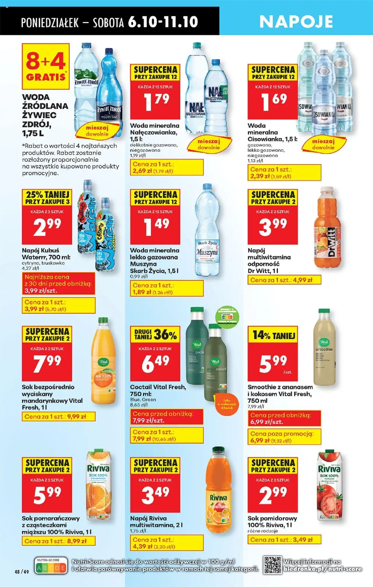 Biedronka gazetka od 06.10.2025 | Strona: 60 | Produkty: Napoje, Smoothie, Banan, Ananas