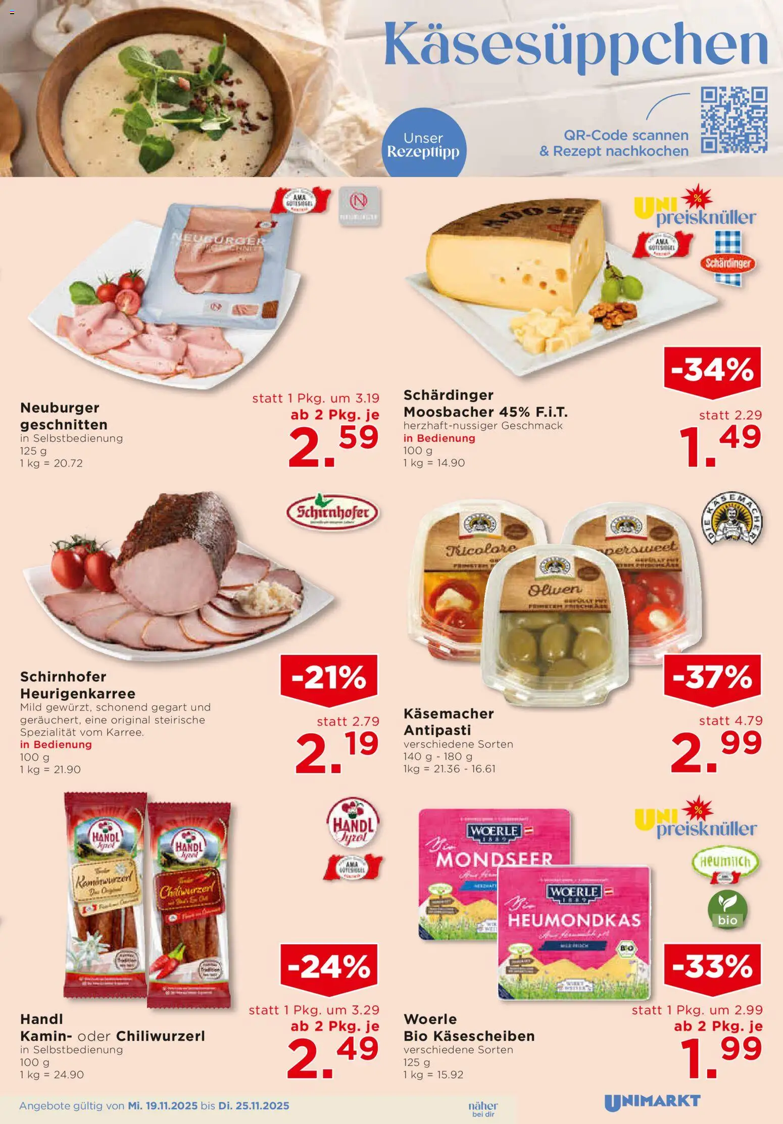 Unimarkt Flugblatt gültig ab 19.11.2025 | Seite: 7 | Produkte: Szeder