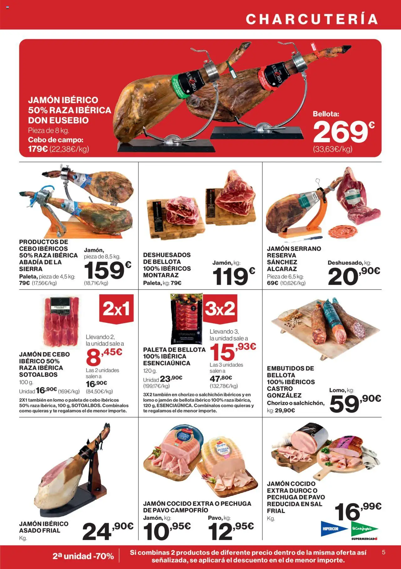 Hipercor catálogo │ válido desde el 05.06.2025 | Página: 5 | Productos: Jamón ibérico, Jamón, Té, Νυχτικό