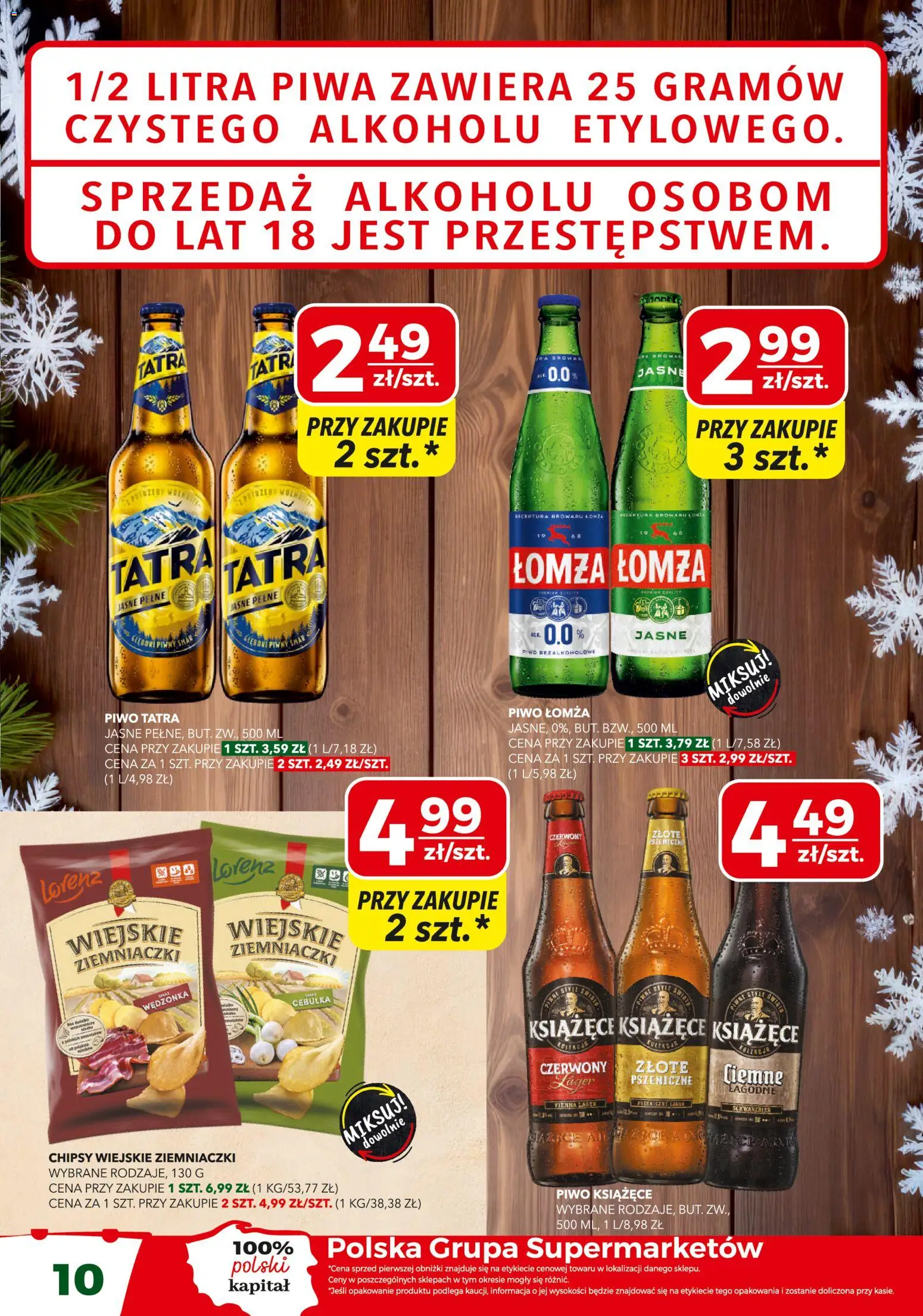 Top Market Gazetka od 22.01.2026 | Strona: 10 | Produkty: Chipsy, Ziemniaczki, Piwo
