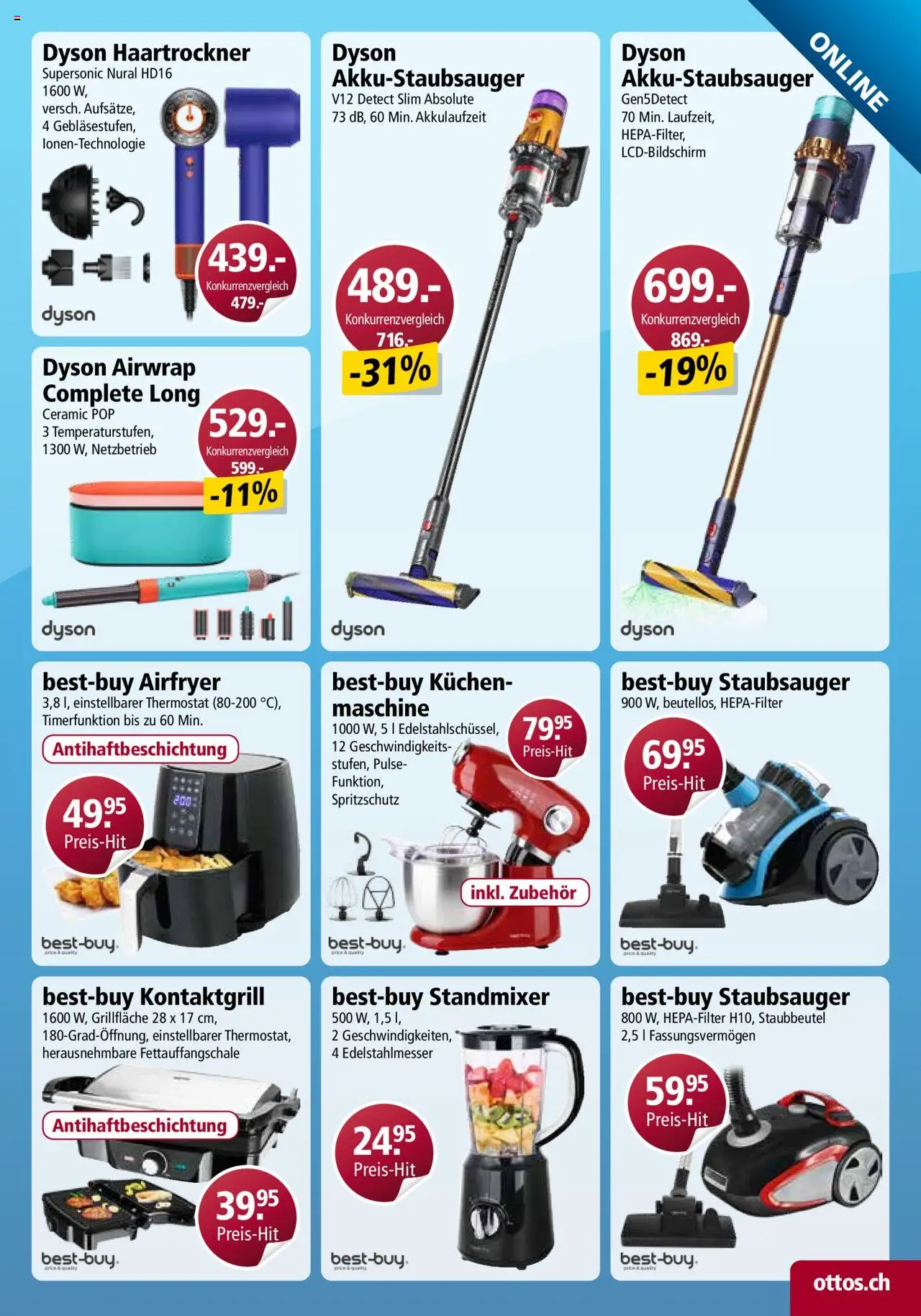 Otto's Aktionen Online Katalog ab 25.08.2025 | Seite: 3 | Produkte: Haartrockner, Staubsauger, Dyson