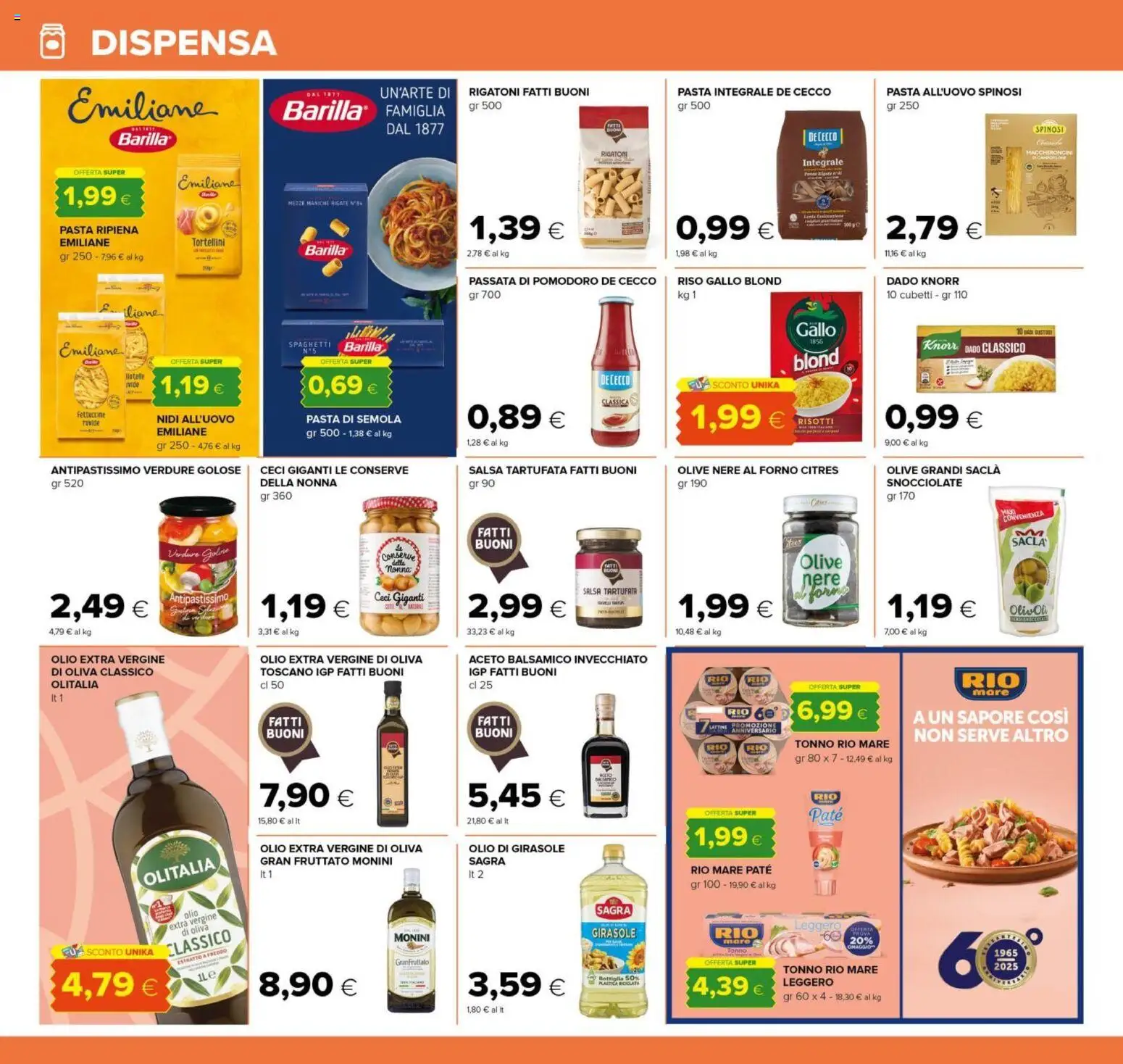 Volantino Tigre del 30.11.2025 | Pagina: 18 | Prodotti: Verdure, Salsa, Pasta, Aceto