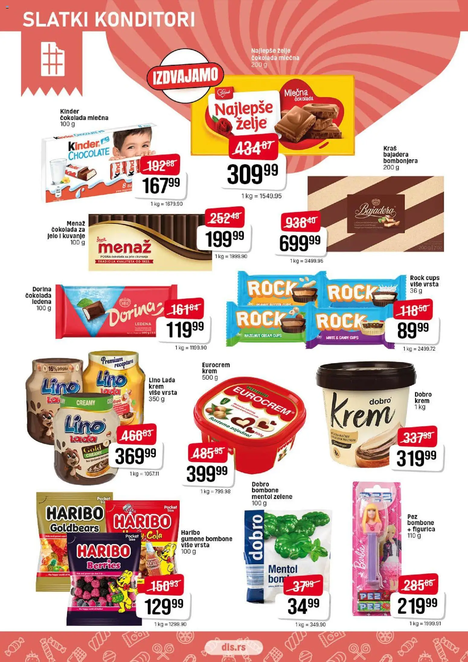 DIS katalog - važi od 12.02.2026 | Strana: 12 | Proizvode: Bombone, Bombonjera, Eurocrem, Candy