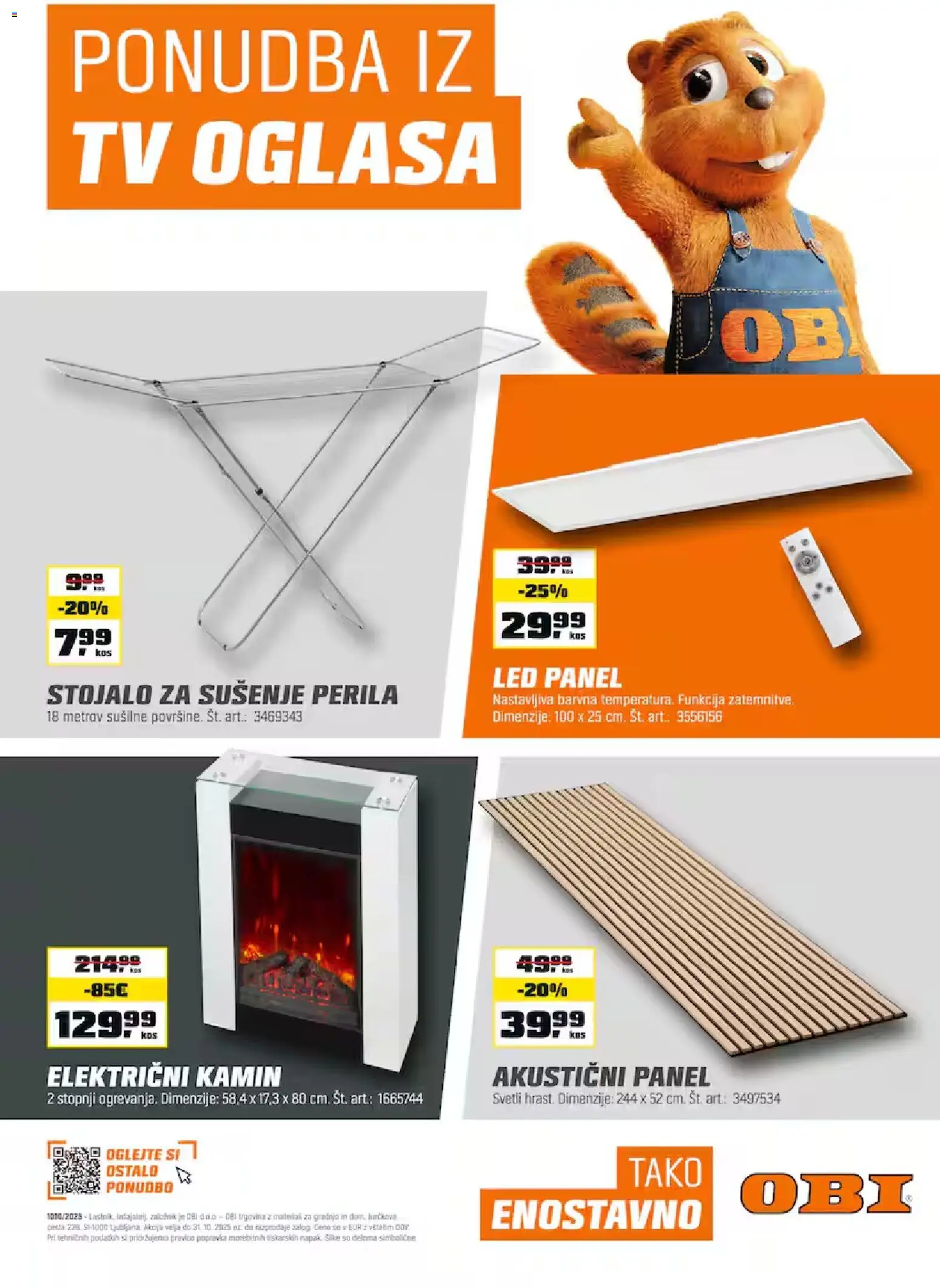 Novi OBI katalog ponudbe – veljaven od 06.10.2025 | Stran: 1 | Izdelki: Tv
