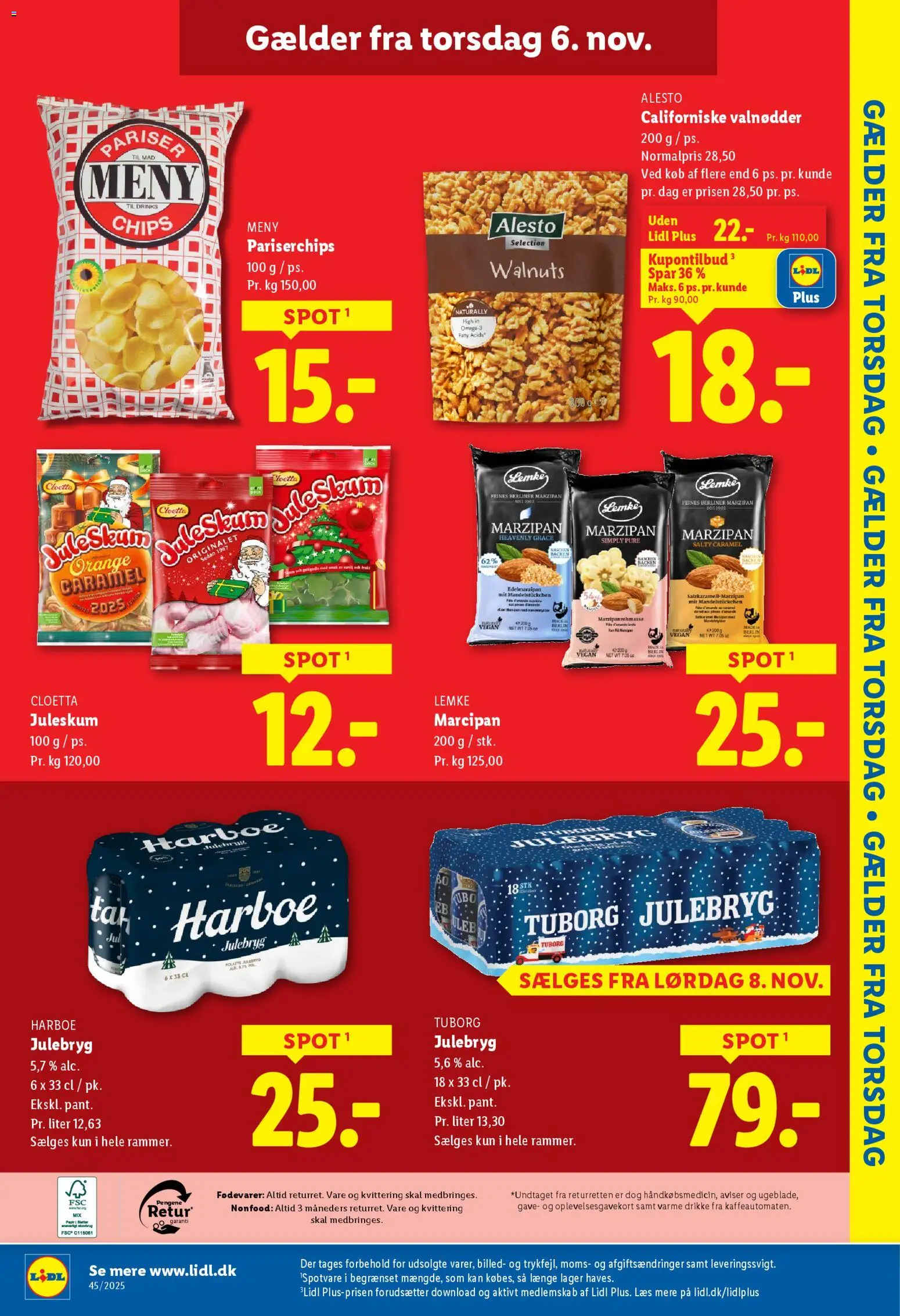Lidl tilbudsavis – gyldig fra 06.11.2025 | Side: 5 | Produkter: Valnødder, Chips, Marcipan, Søm