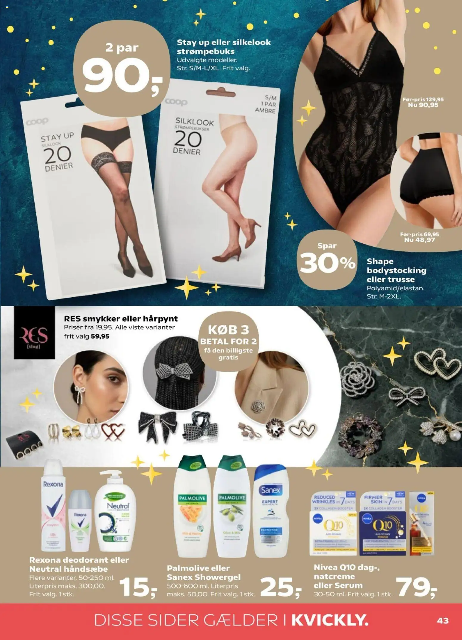 Kvickly tilbudsavis – gyldig fra 26.12.2025 | Side: 47 | Produkter: Deodorant, Strømpebukser, Collagen