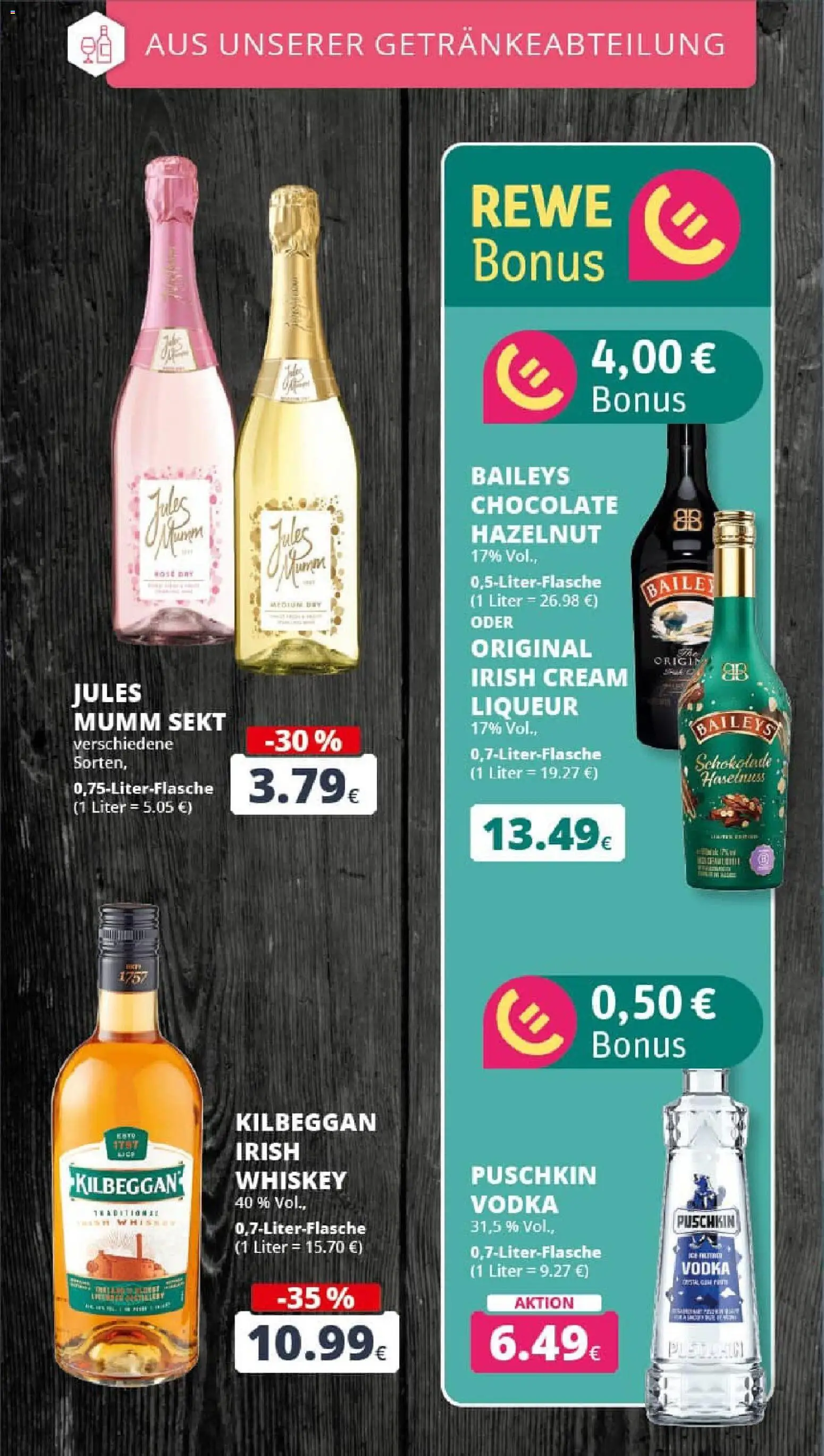 Rewe prospekt Bergheim	 – gültig ab 26.10.2025 | Seite: 21 | Produkte: Sekt, Jules mumm, Vodka, Whiskey