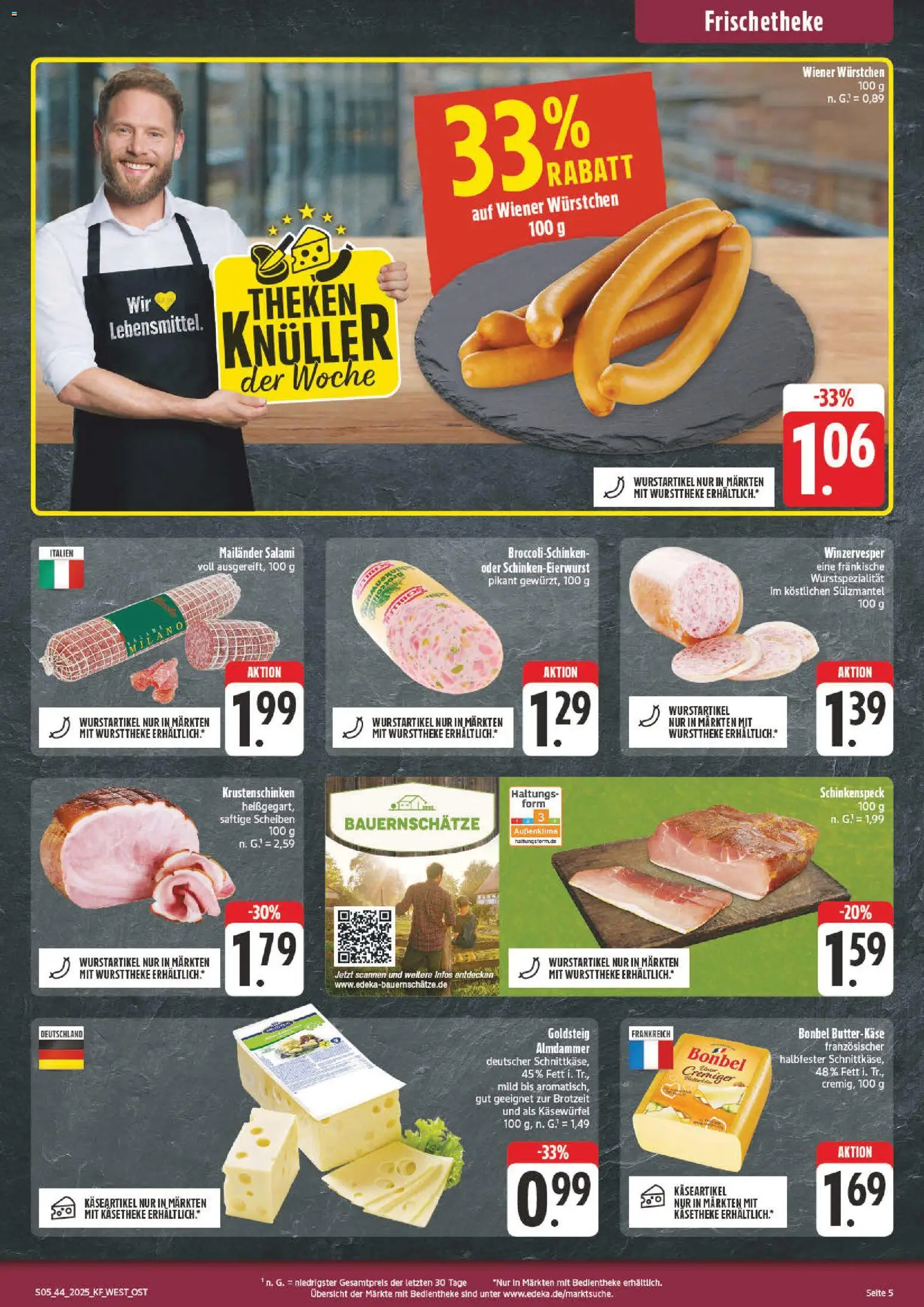 nah & gut Prospekt 	 – gültig ab 27.10.2025 | Seite: 5 | Produkte: Wiener wurstchen, Salami