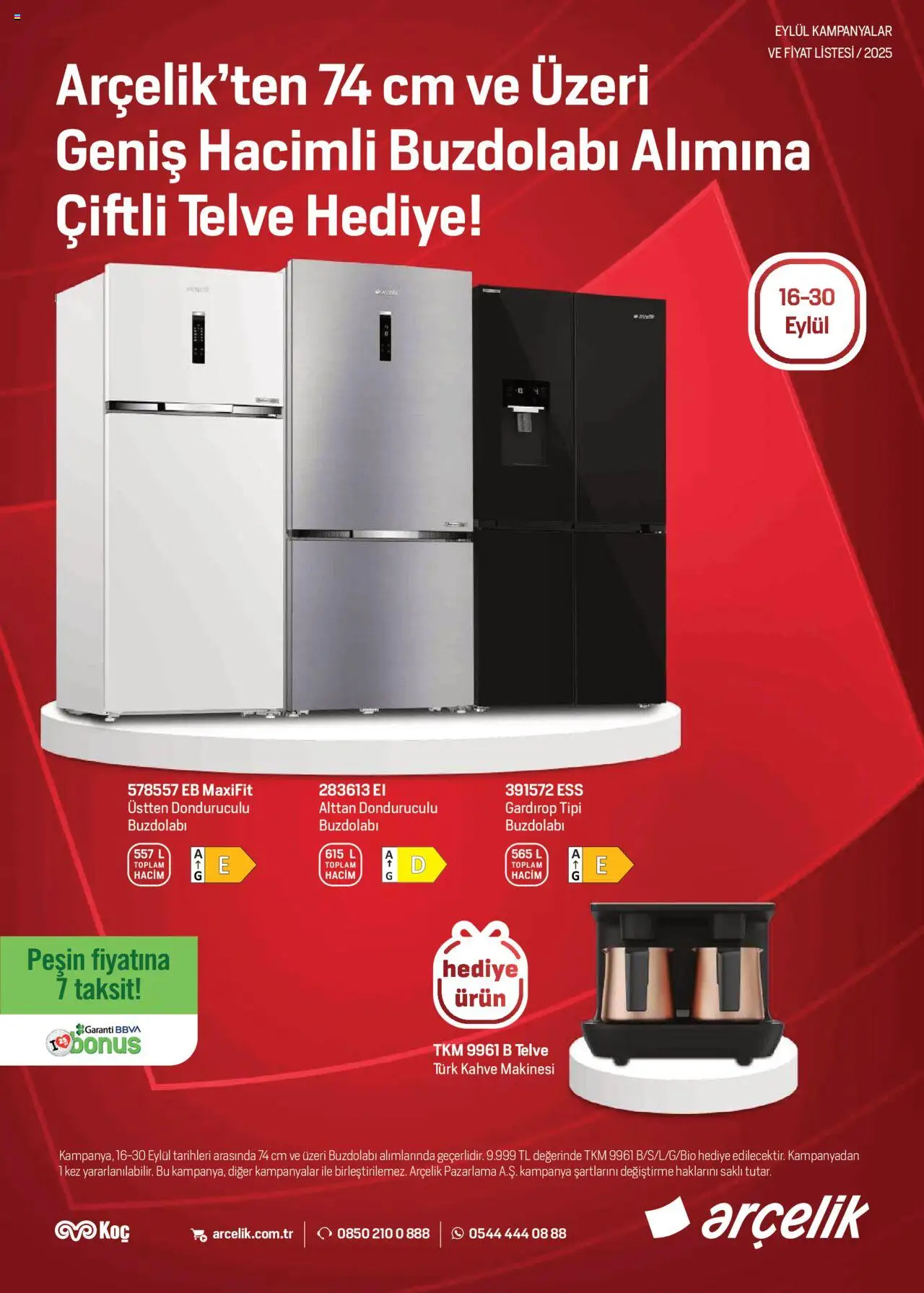 Arçelik Katalog - 16.09.2025 tarihinden itibaren geçerlidir | Sayfa: 1 | Ürünler: Gardırop, Kahve, Buzdolabı, Kahve makinesi