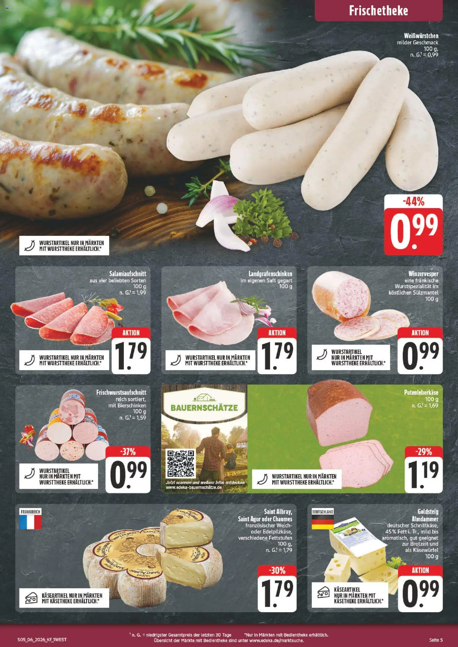 nah & gut Prospekt 	 – gültig ab 02.02.2026 | Seite: 5 | Produkte: Theke, Wurst, Saft