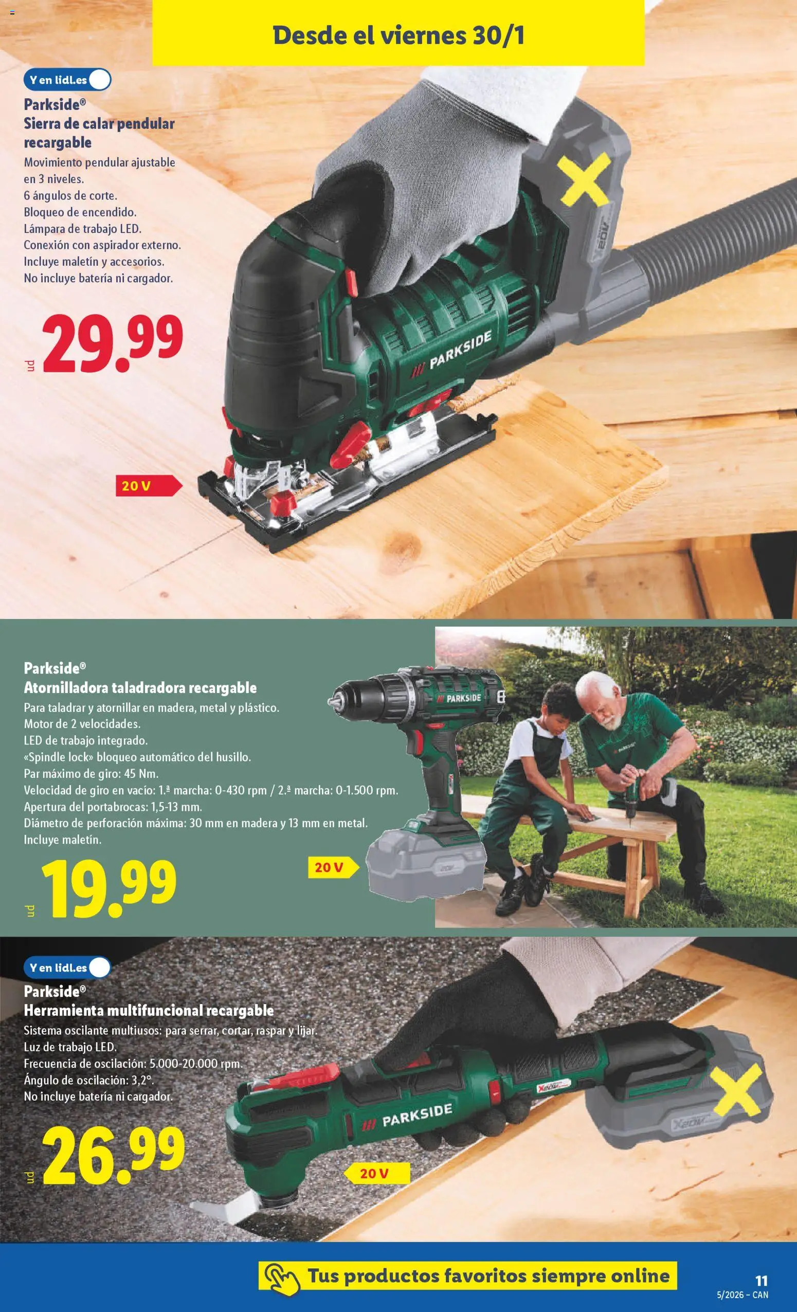 Lidl - Canarias │ válido desde el 26.01.2026 | Página: 13 | Productos: Aspirador, Batería, Lámpara