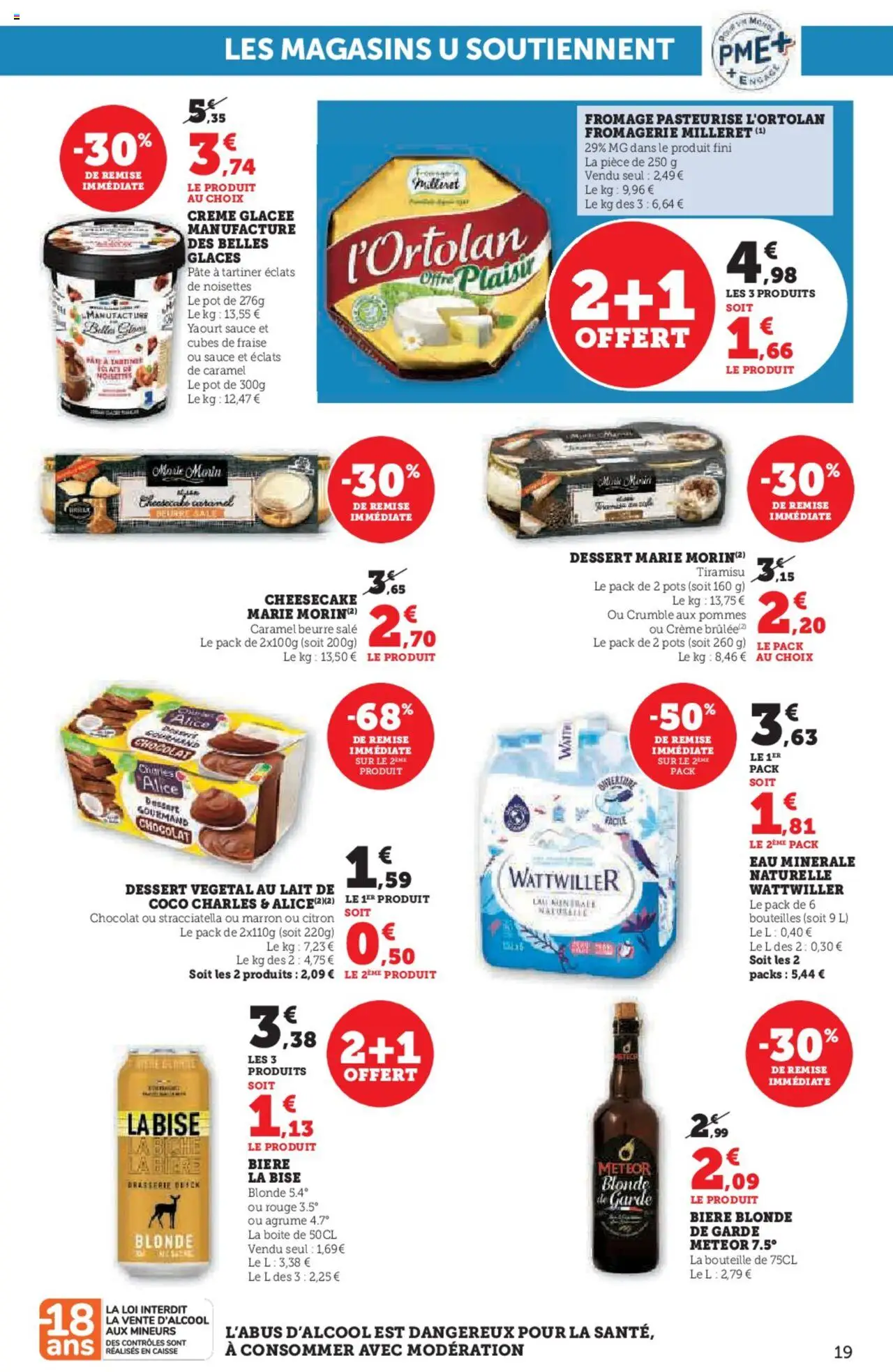  | Page: 19 | Produits: Bière blonde, Noisettes, Wattwiller eau minerale naturelle, Pommes