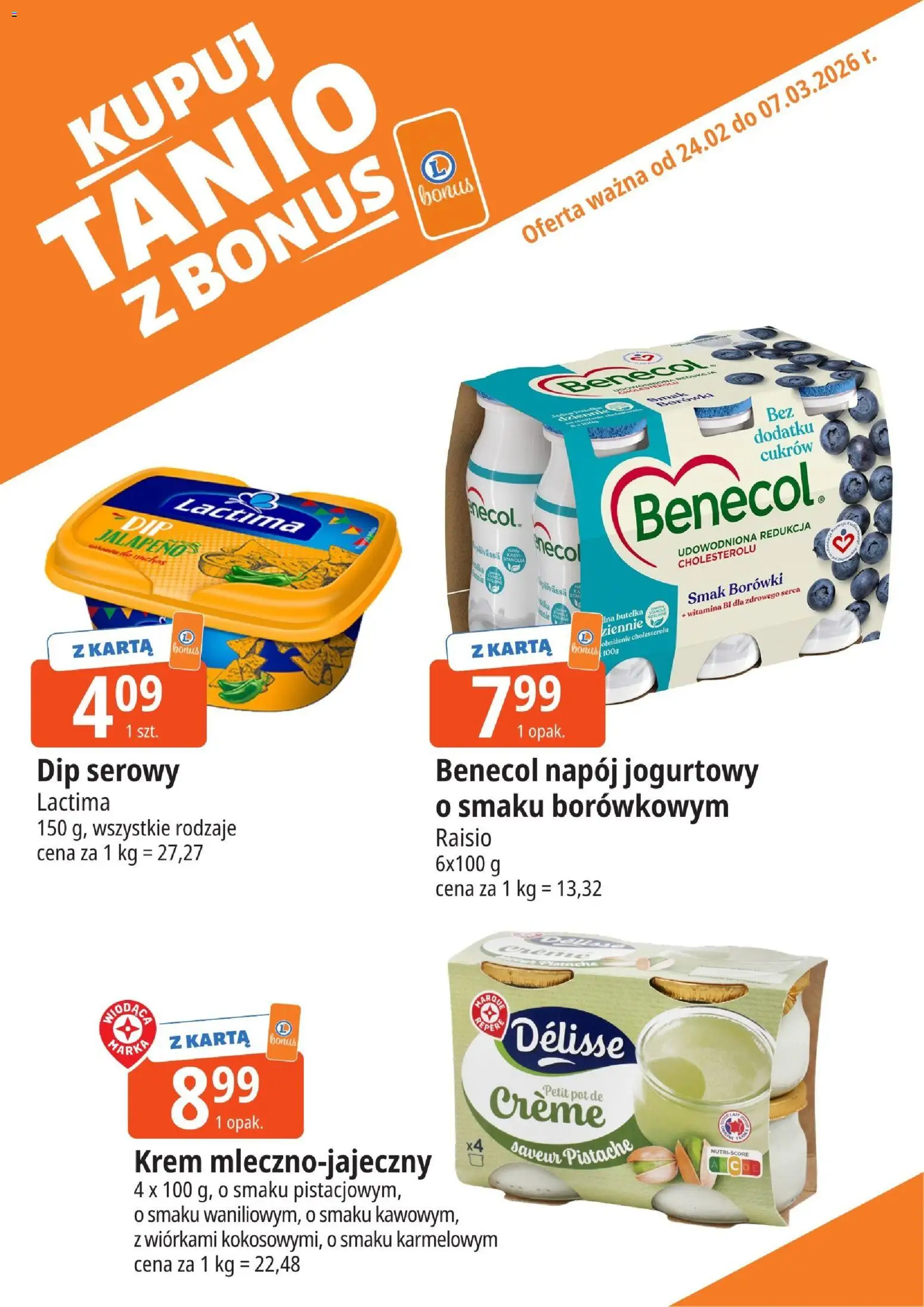 E.Leclerc Gazetka - Kłodzko kupony dodatkowe od 24.02.2026 | Strona: 5 | Produkty: Karta, Krem