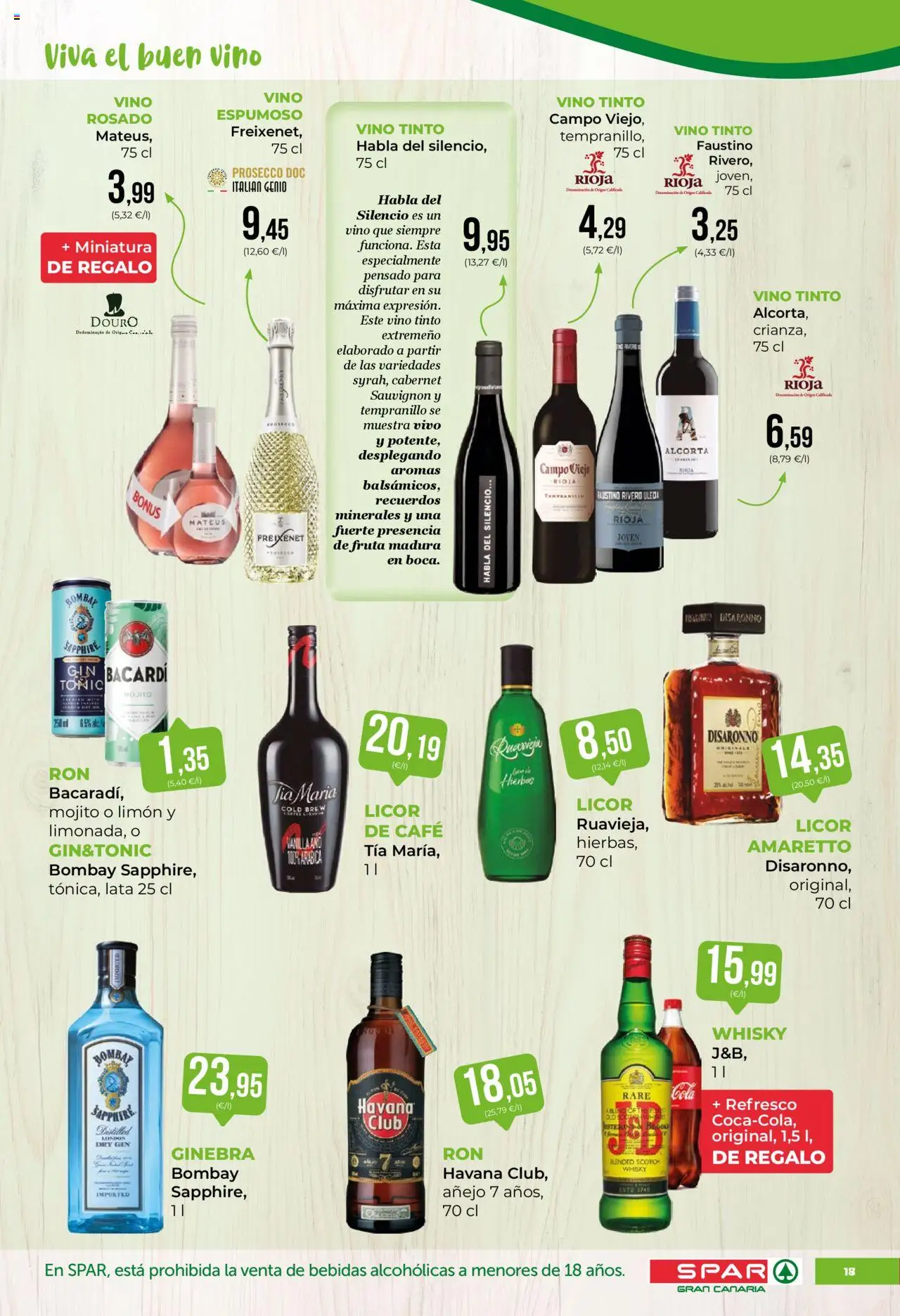 Spar folleto │ válido desde el 22.08.2025 | Página: 18 | Productos: Licor, Café, Vino, Whisky