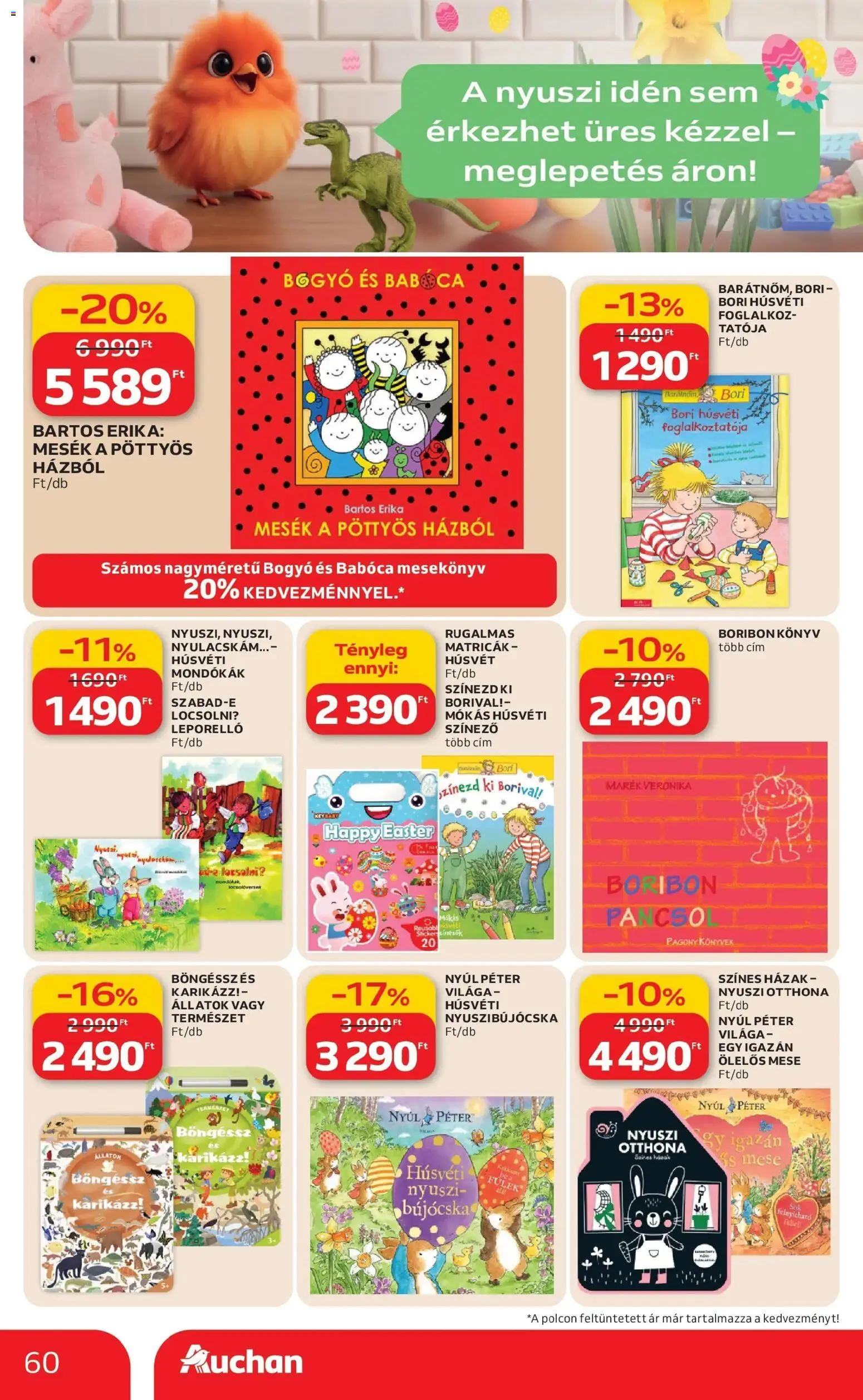 Auchan akciós ujság - amely érvényes a következő dátumtól: 12.03.2026 | Oldal: 60 | Termékek: Könyvek