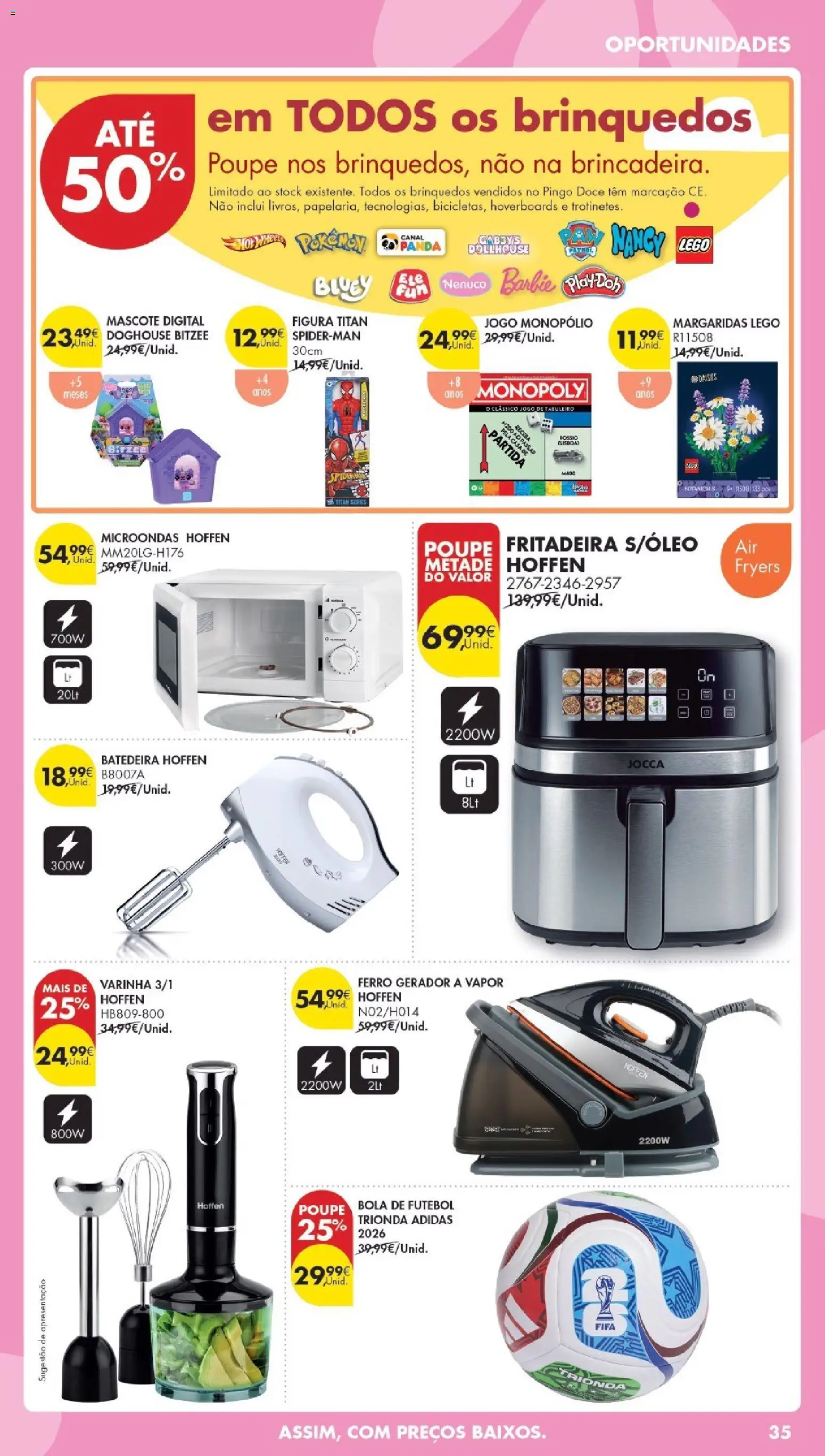 Pingo Doce Poupe Esta Semana Madeira │ válido de 31.03.2026 | Página: 35 | Produtos: Air fryer, Ferro, Batedeira, Microondas