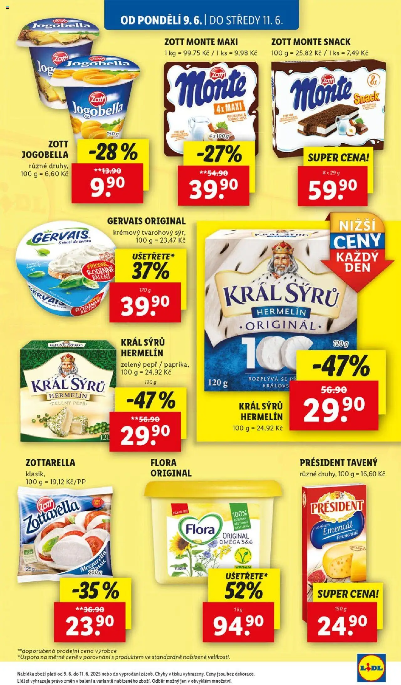 Lidl leták od 09.06.2025 | Strana: 15 | Produkty: Vegan, Ementál, Mozzarella, Flora