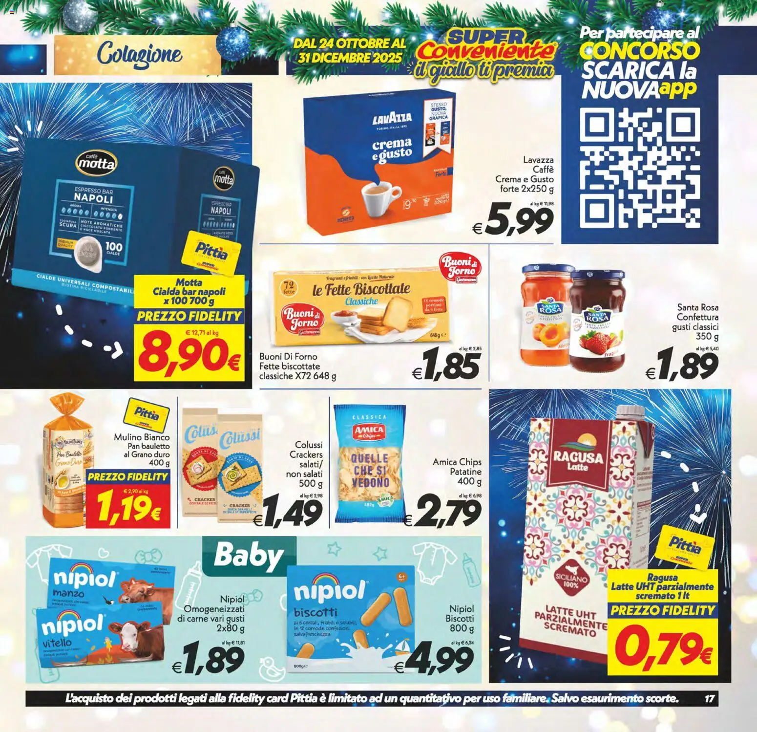 Volantino SuperConveniente del 27.12.2025 | Pagina: 17 | Prodotti: Cioccolato, Patatine, Vitello, Forno