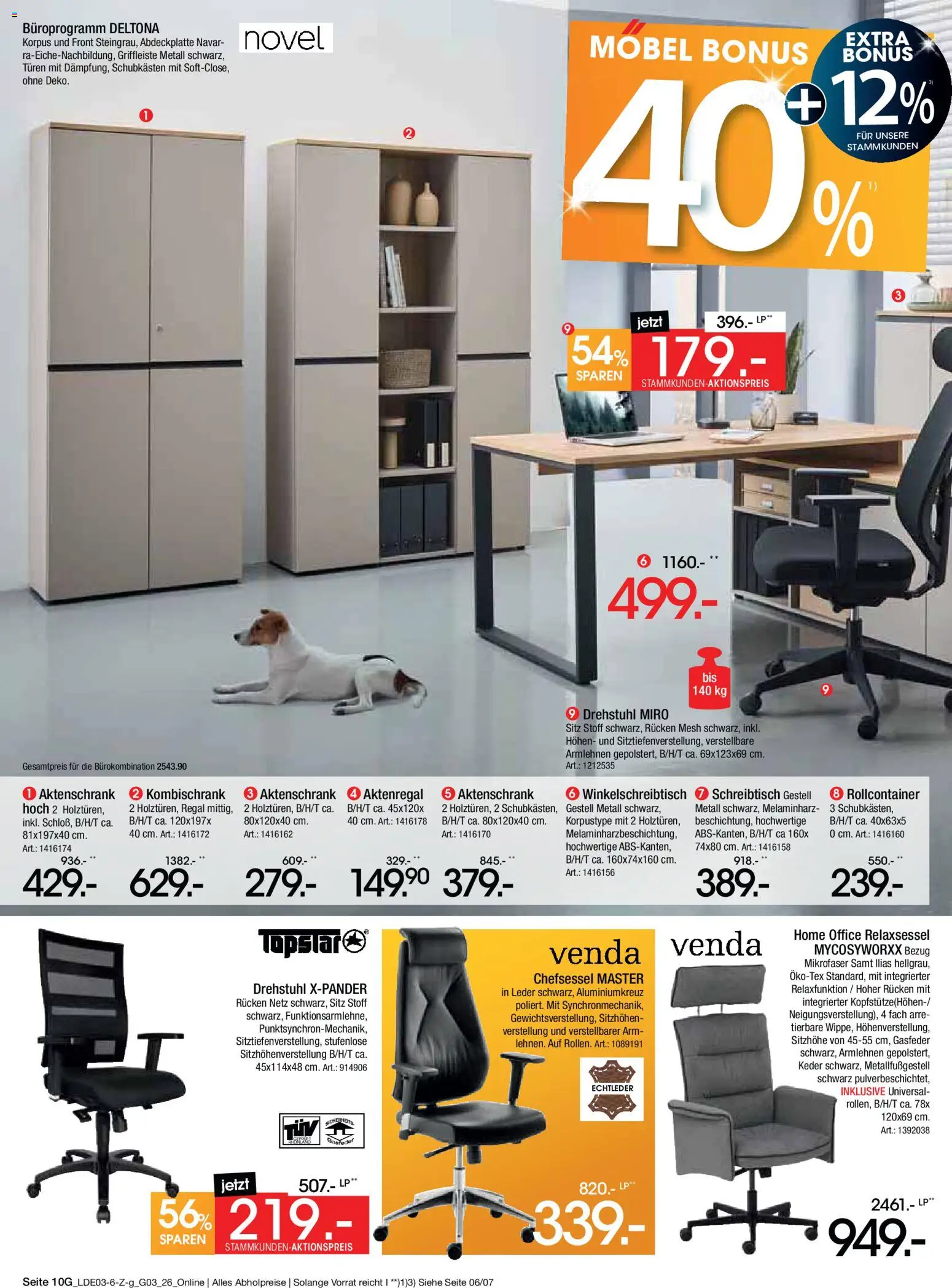 Zurbrüggen Bonus Sonder-Tage – gültig ab 15.03.2026 | Seite: 24 | Produkte: Relaxsessel, Regal, Chefsessel, Rollcontainer