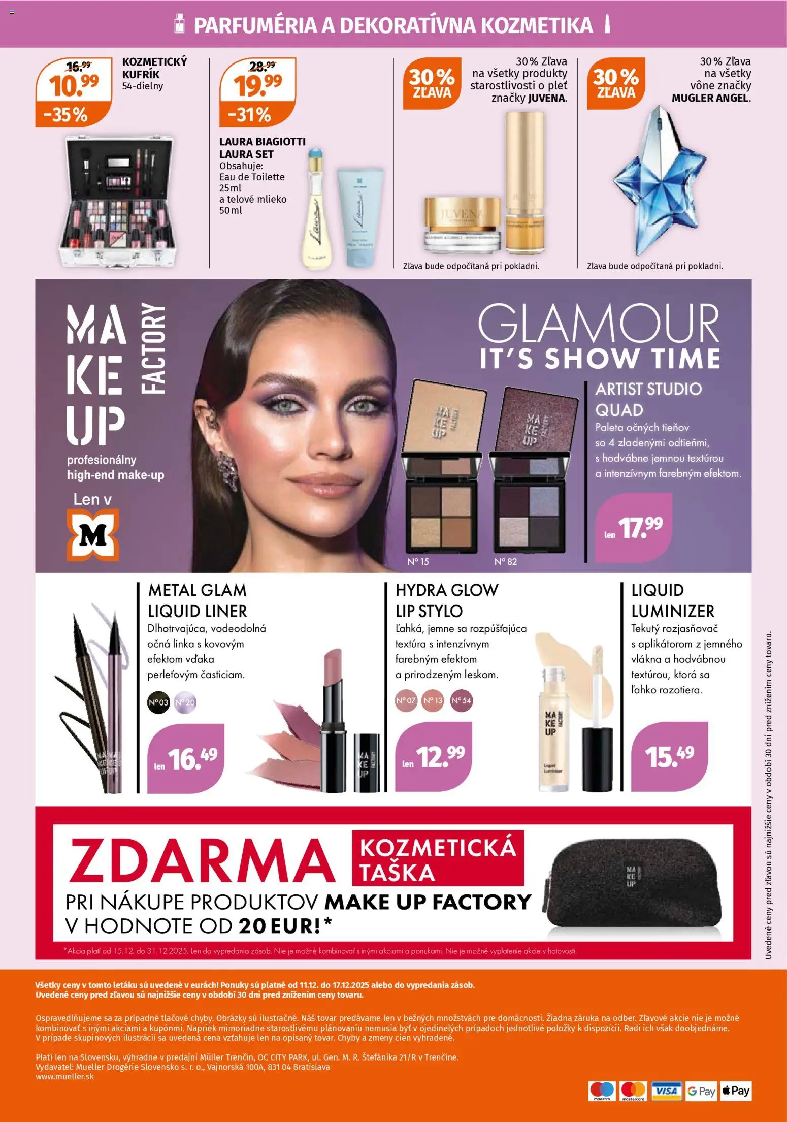 Nové Müller akcie – leták je platný od 11.12.2025 | Strana: 4 | Produkty: Mlieko, Make up, Rozjasňovač, Očná linka