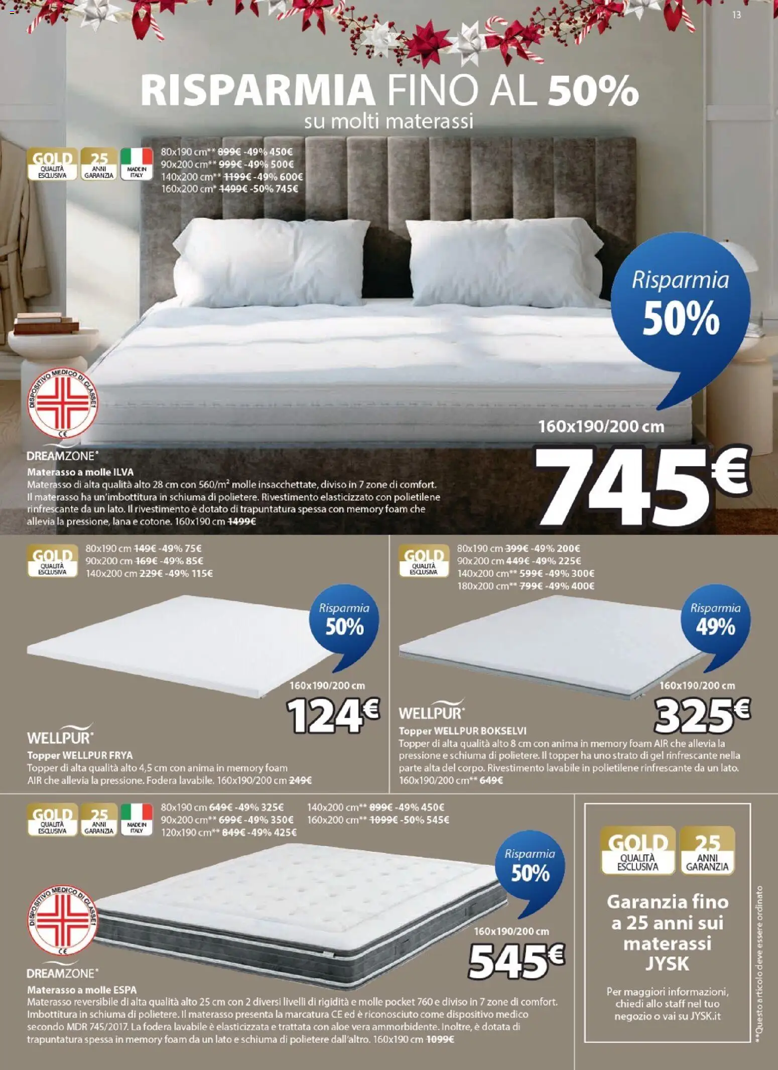 Volantino JYSK del 24.11.2025 | Pagina: 13 | Prodotti: Aloe vera, Materasso