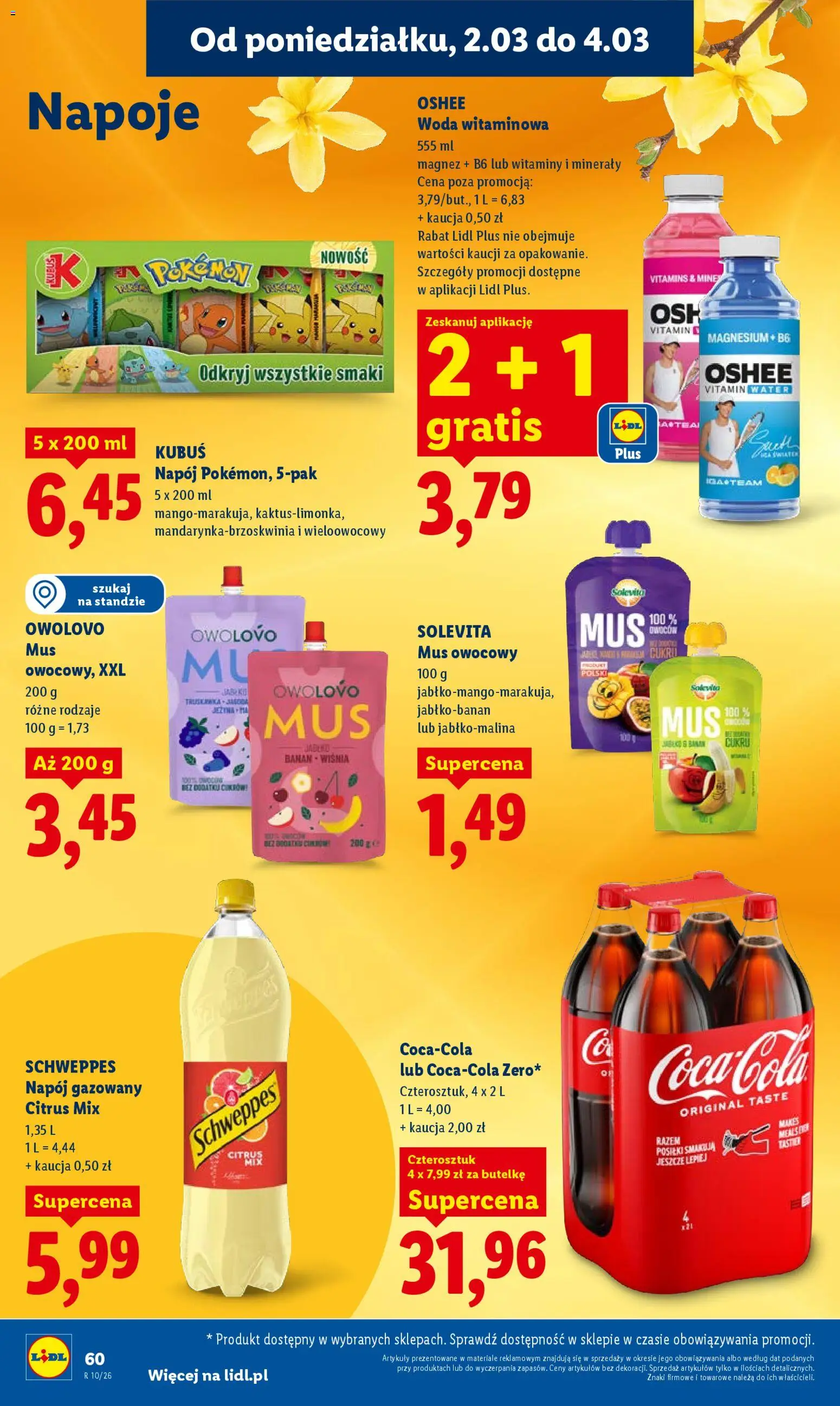 Lidl Polsko leták od 02.03.2026 | Strana: 60 | Produkty: Minerály, Banán, Solevita