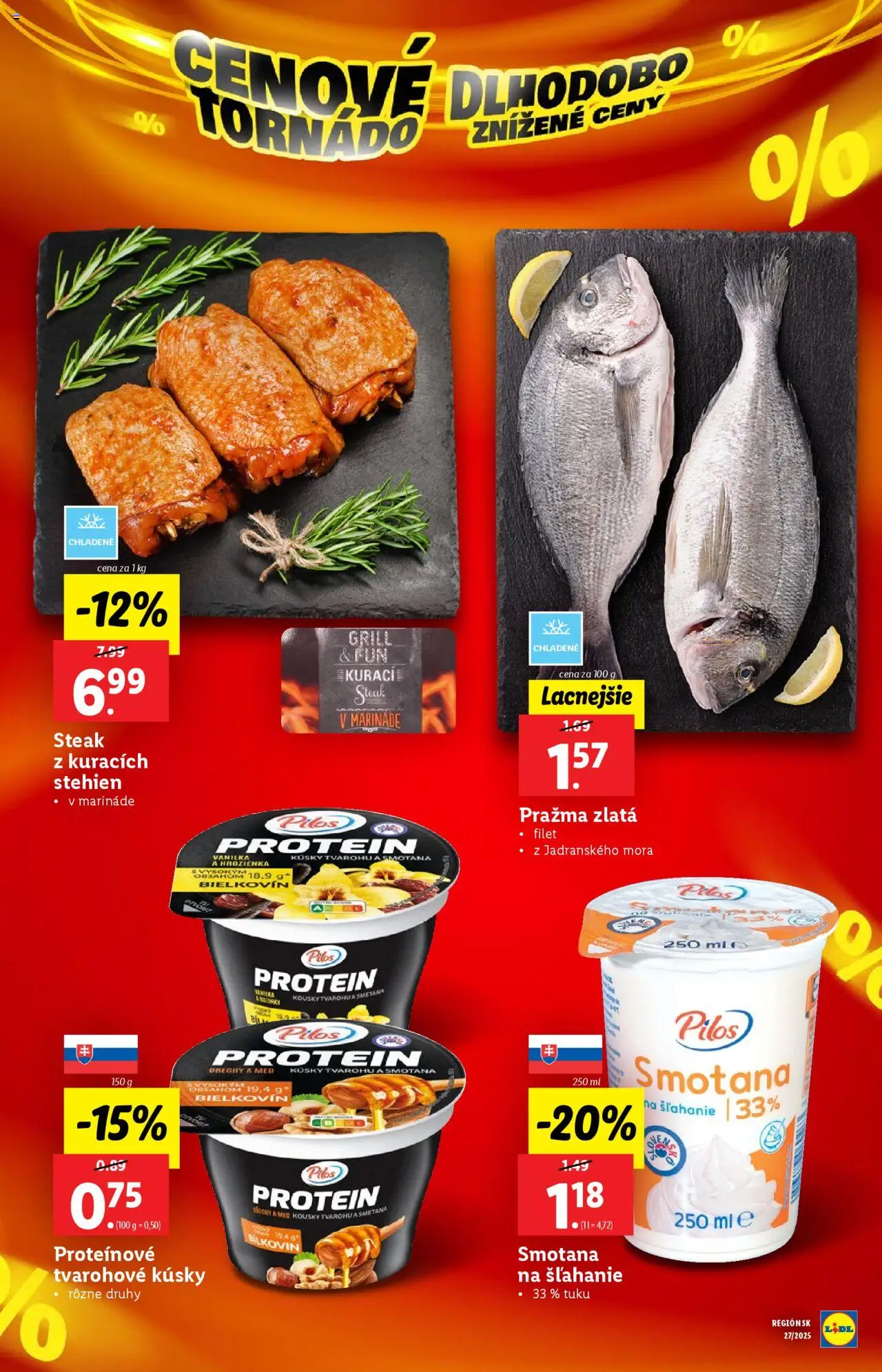 Lidl leták │ platný od 23.06.2025 | Strana: 3 | Produkty: Orechy, Hrozienka, Steak, Med