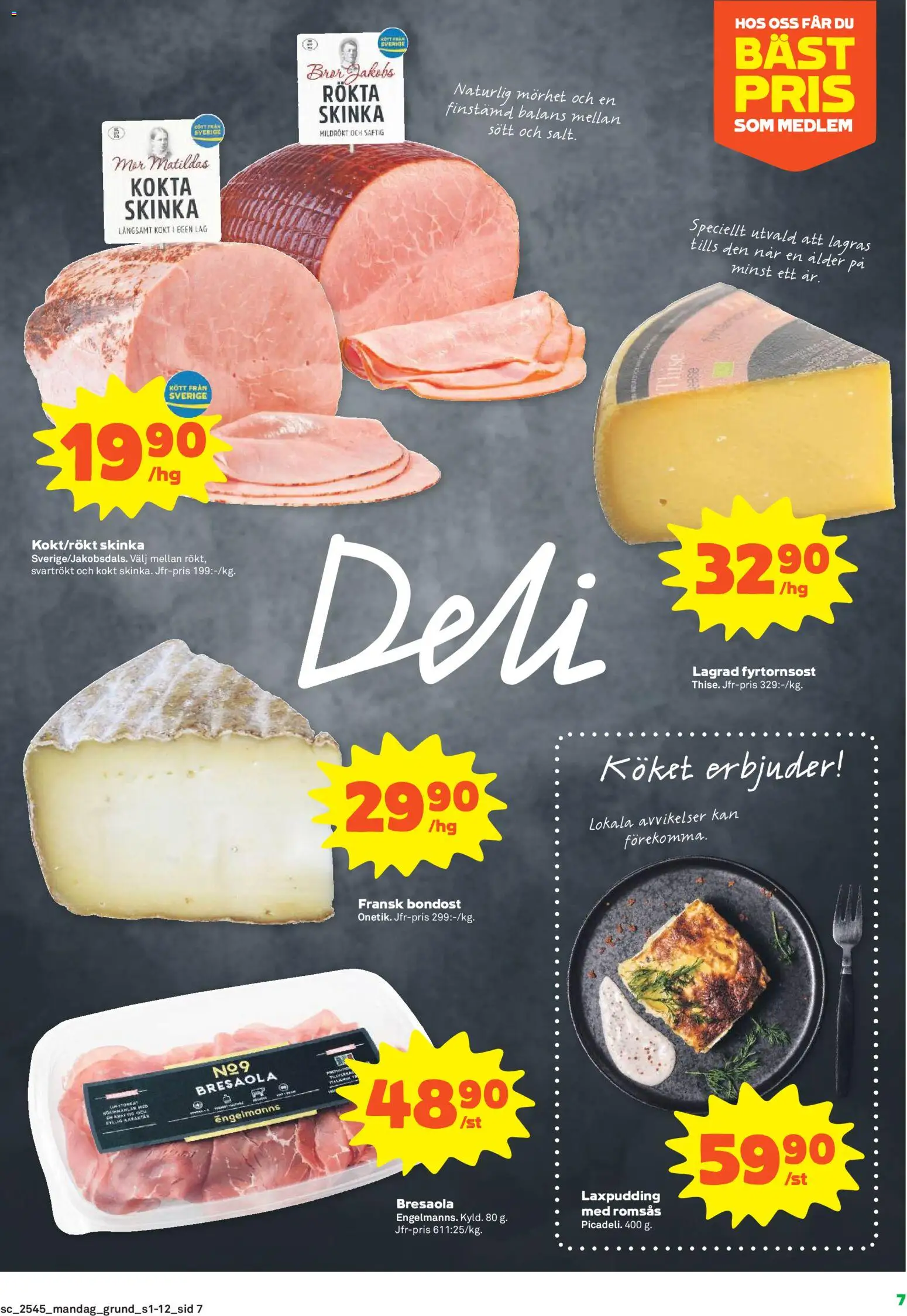 Stora Coop reklamblad aktuell från 03.11.2025 | Sida: 7 | Produkter: Romsås, Skinka