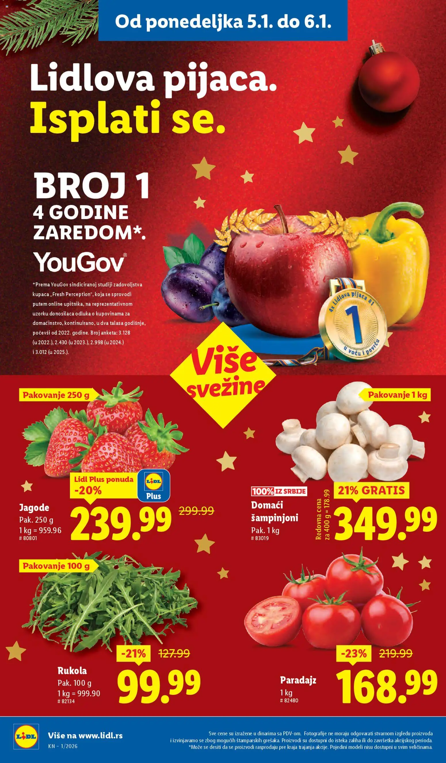 Lidl katalog - važi od 02.01.2026 | Strana: 78 | Proizvode: Jagode, Šampinjoni, Pakovanje, Paradajz