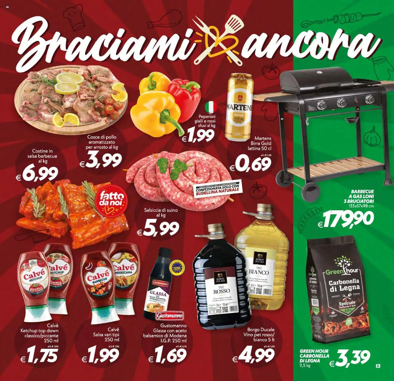 Volantino SuperConveniente del 12.08.2025 | Pagina: 13 | Prodotti: Birra, Salsa, Barbecue, Glassa