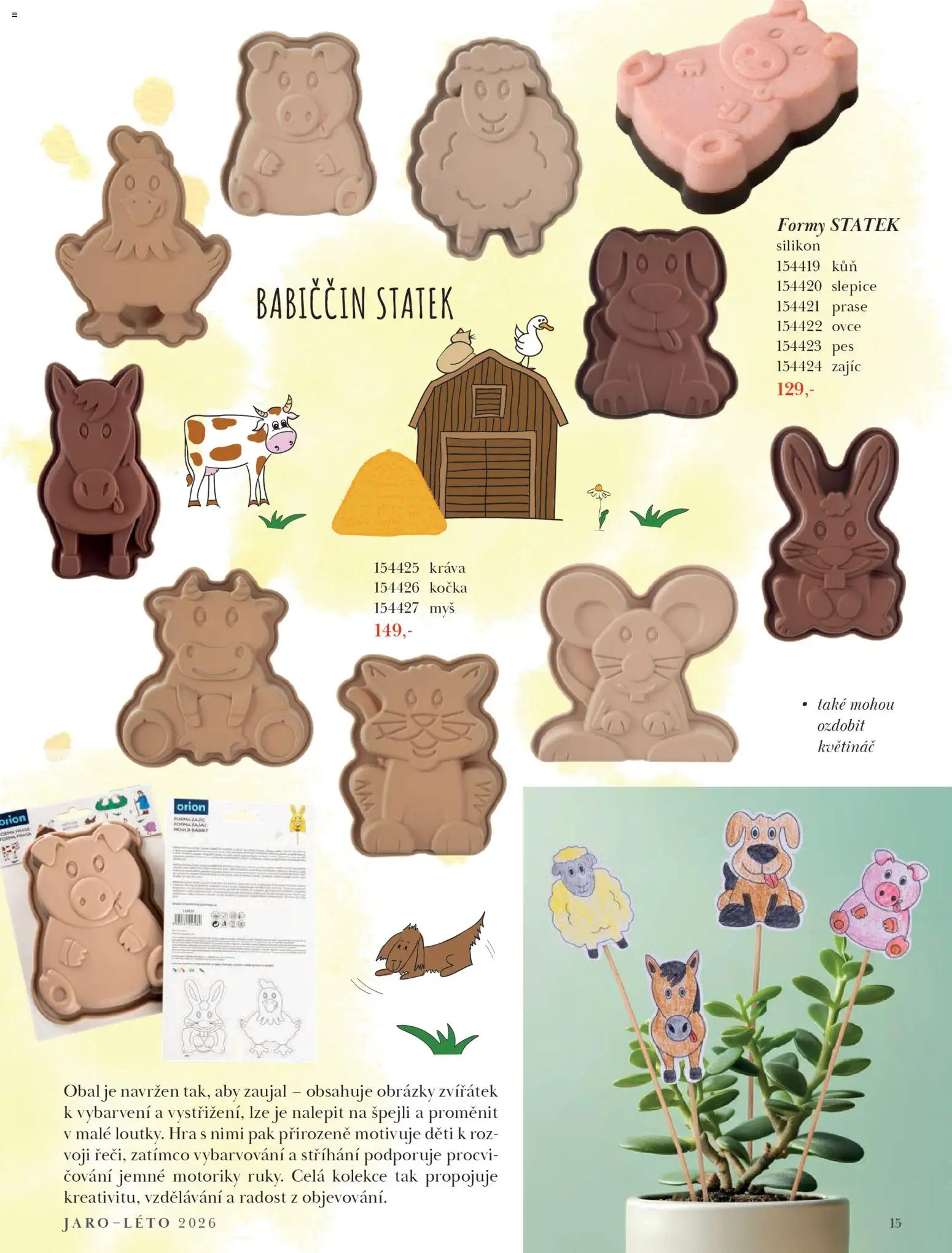 Orion leták - Jaro/Léto 2026 od 09.03.2026 | Strana: 15 | Produkty: Hra, Silikon, Květináč, Pes