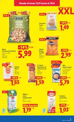 Vista previa Alesto Pistachos de California, Tostados y salados. 500 g válido desde el 13.04.2026 | Página: 17 | Productos: Leche entera, Leche, Peso, Φρυγανιές σικάλεως