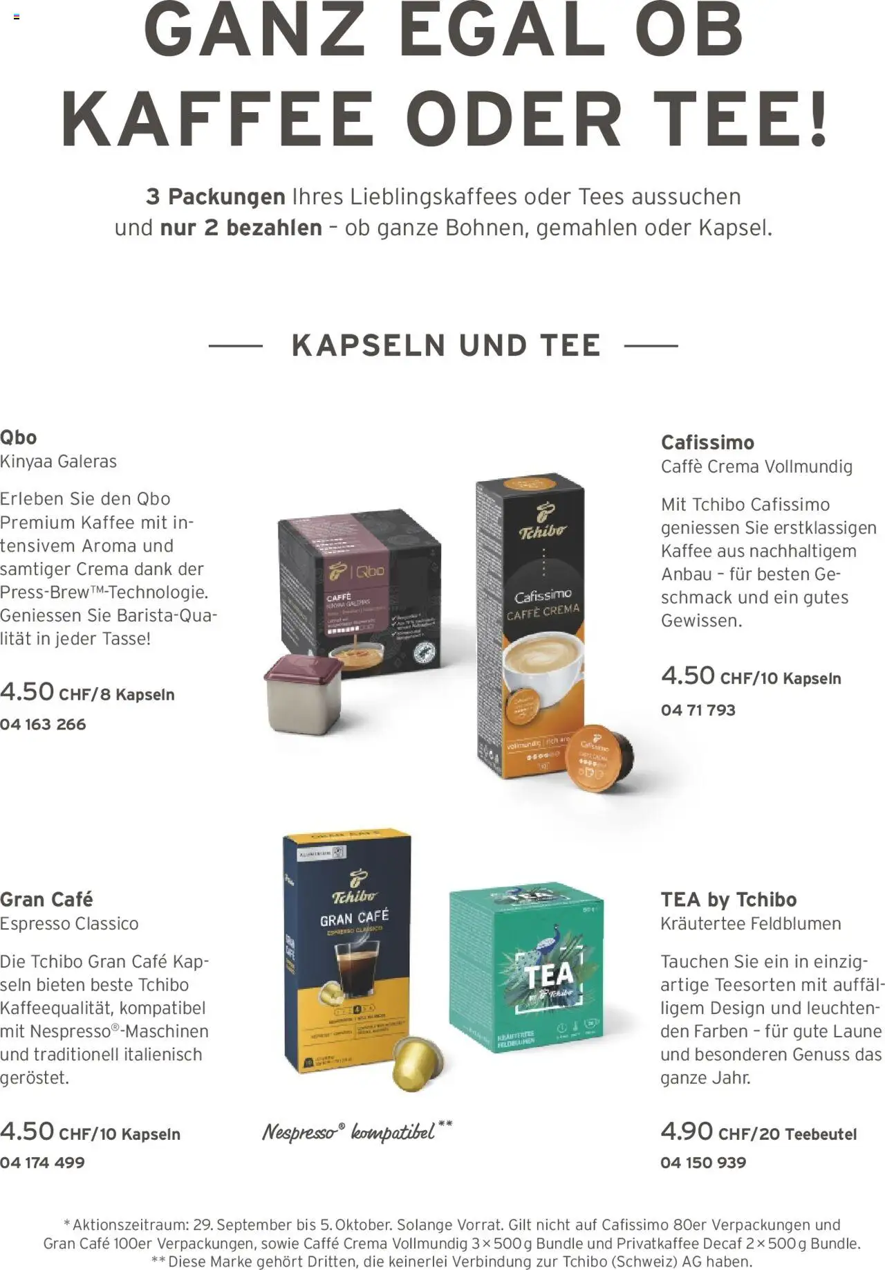 Tchibo Aktionen – gültig ab 10.10.2025 | Seite: 154 | Produkte: Kaffee, Tee