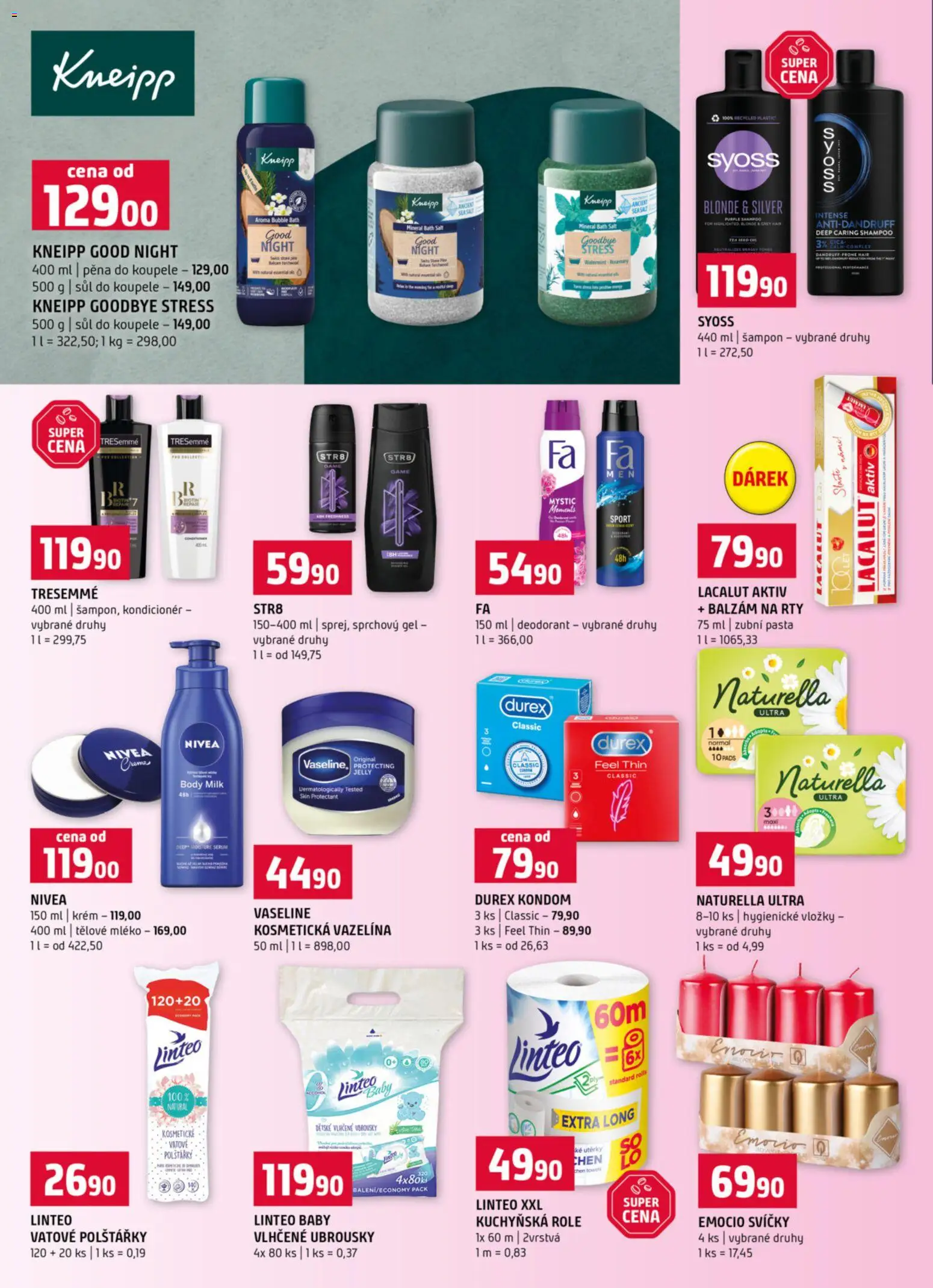 Terno leták - Bechyně, České Budějovice, Hradec Králové, Olomouc, Třeboň, Trhové Sviny, Týn nad Vltavou od 12.11.2025 | Strana: 14 | Produkty: Deodorant, Sérum, Vaseline, Lacalut Aktiv