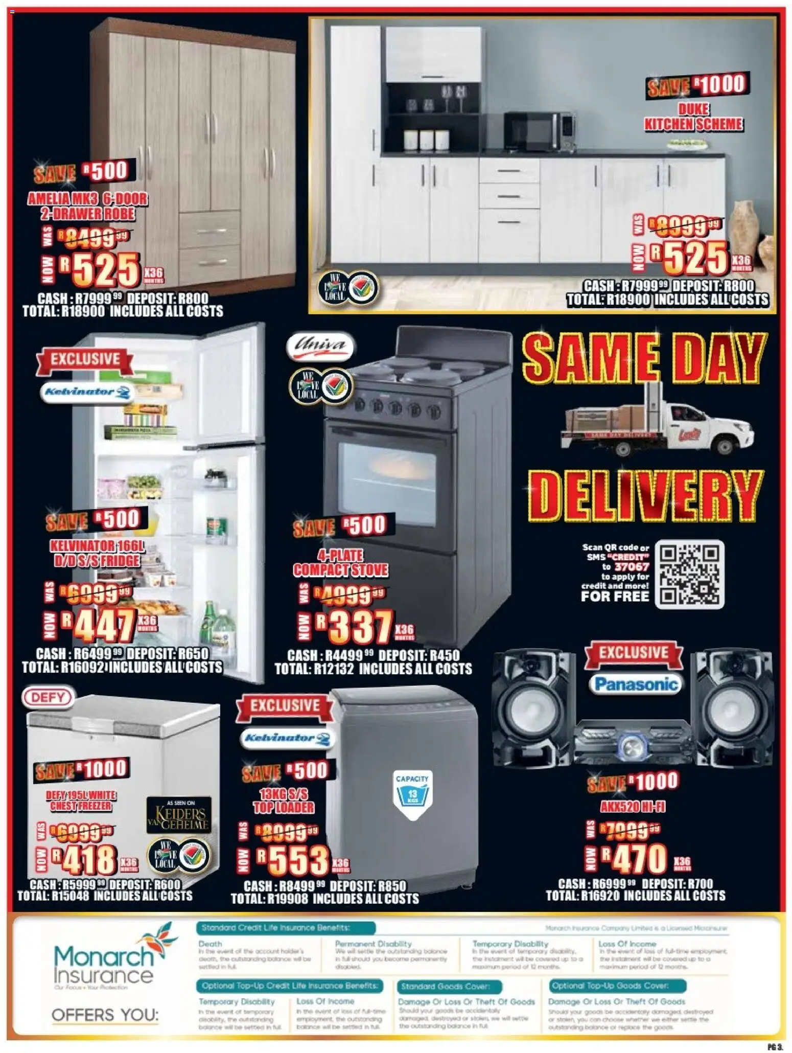 New Lewis Stores catalogue – valid from 23.02.2026 | Page: 3 | Products: Cover, Stove, Fridge