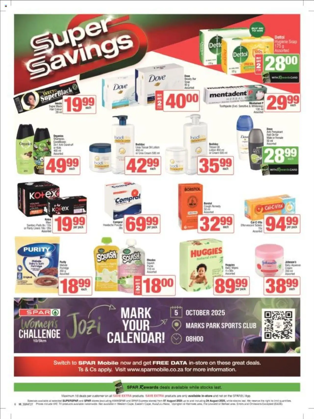 KWIKSPAR - Gauteng - Weekly Specials │ valid from 07.08.2025 | Page: 7 | Products: TV, Pads, Shampoo, Toothpaste